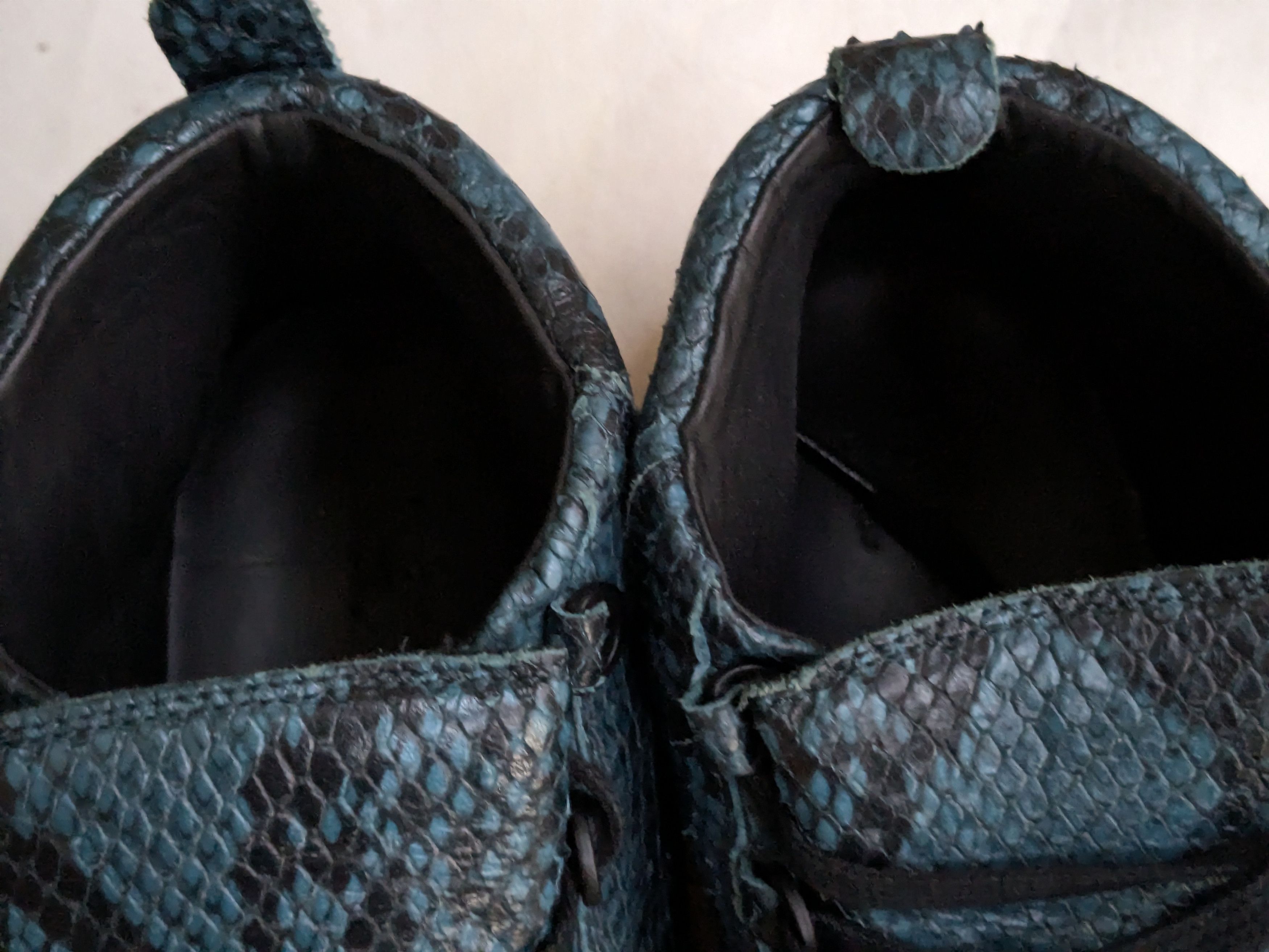 Balenciaga Balenciaga Arena Blue Snakeskin 11 High Tops Leather Size US 11 / EU 44 - 5 Thumbnail
