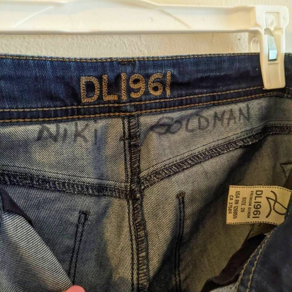 DL1961 DL1961 Grace High Rise Straight Jeans Size 29 Dark Indigo Wa Size 29" - 9 Thumbnail