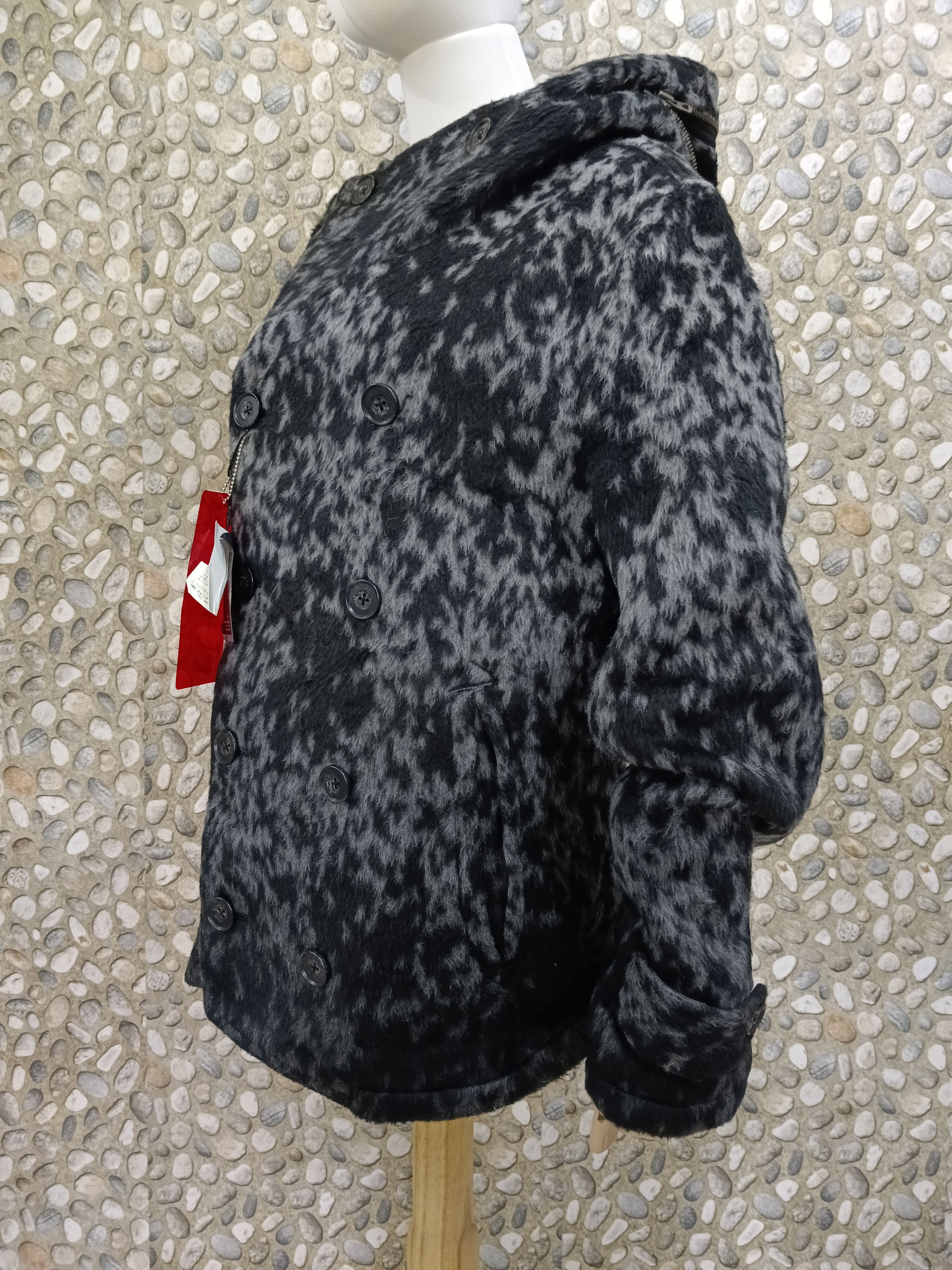 Tornado Mart Tornado Mart Print Leopard Hooded Double-Breasted Pea coat Size US M / EU 48-50 / 2 - 2 Thumbnail
