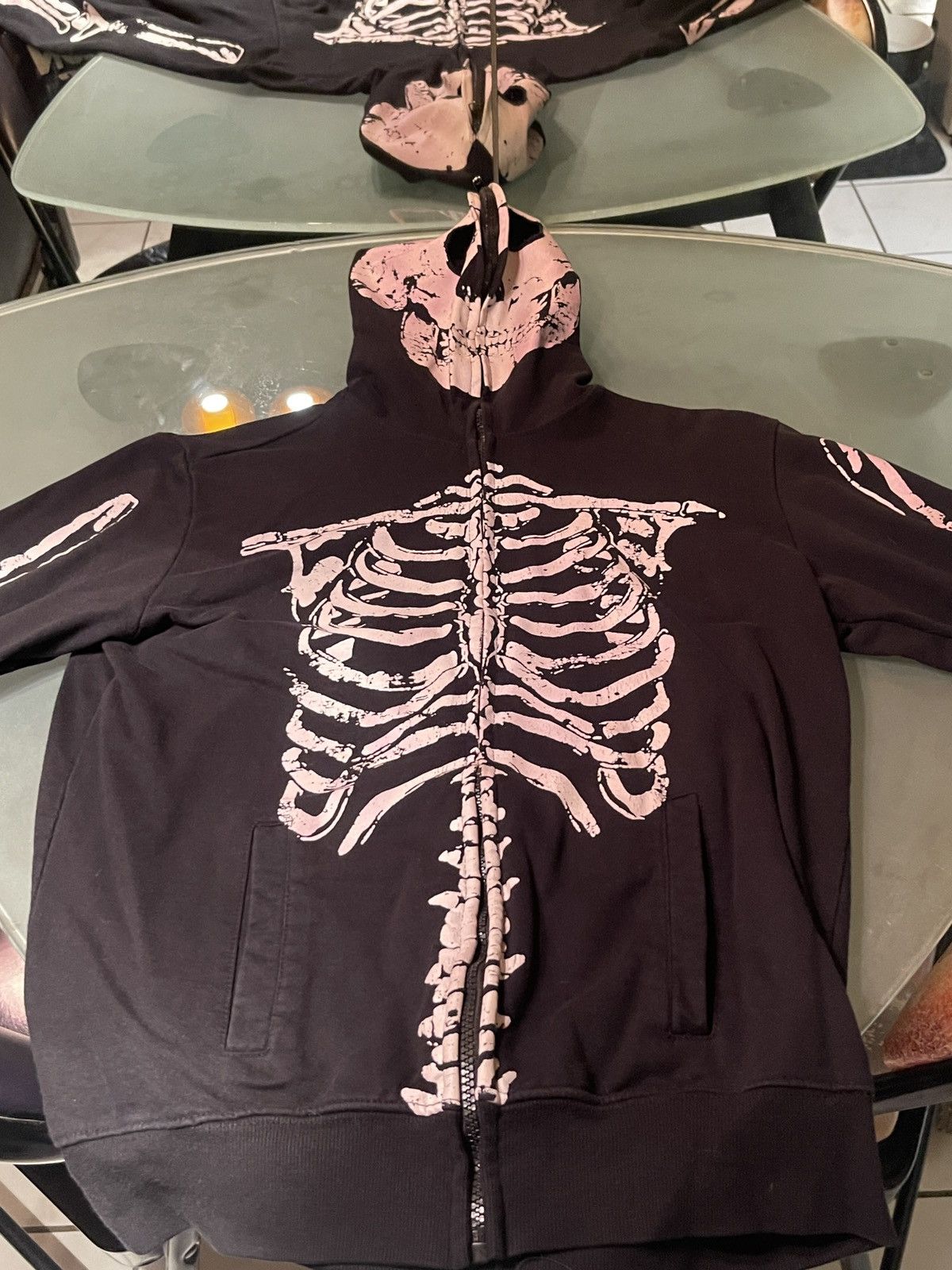Hot Topic xxxRUDE Hot Topic Skelton Full Zip Up Hoodie Size M / US 6-8 / IT 42-44 - 1 Thumbnail