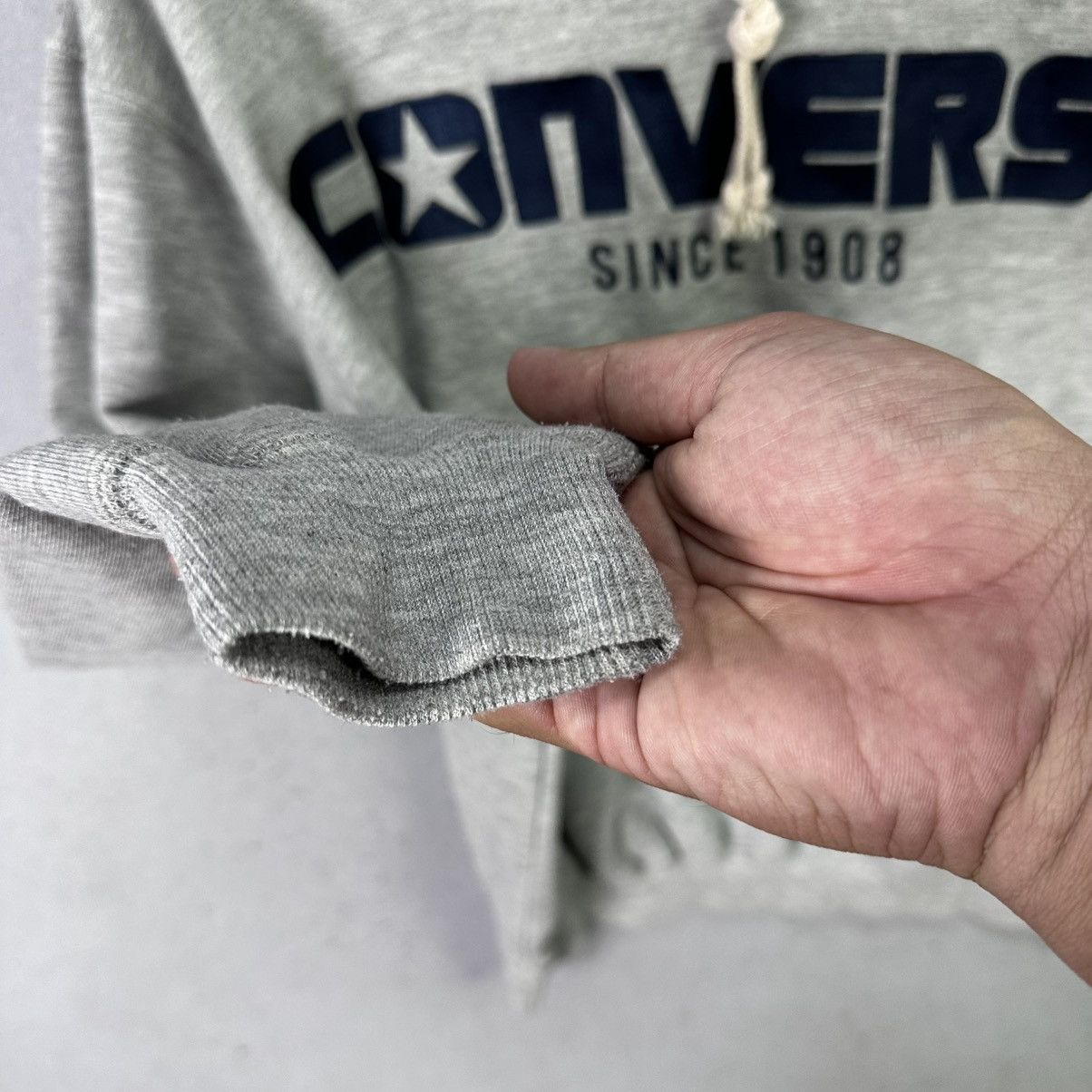 Converse Vintage 90s Converse Chuck Taylor Hoodie Grey Big Logo Size US M / EU 48-50 / 2 - 5 Thumbnail