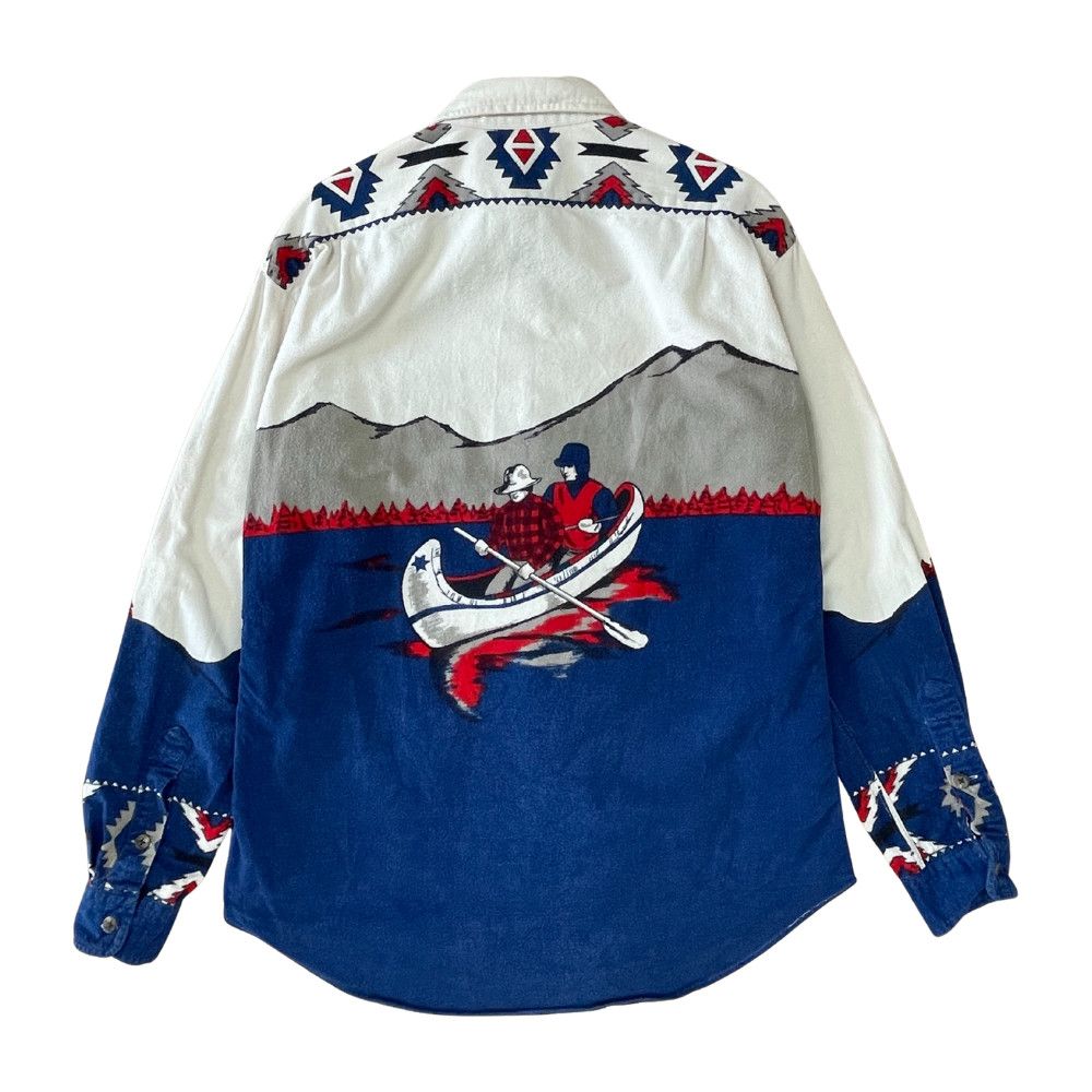 Polo Ralph Lauren 90s “Canoe & Ice Fisherman” Shirt - US Made / Japan Cotton Size US L / EU 52-54 / 3 - 6 Thumbnail