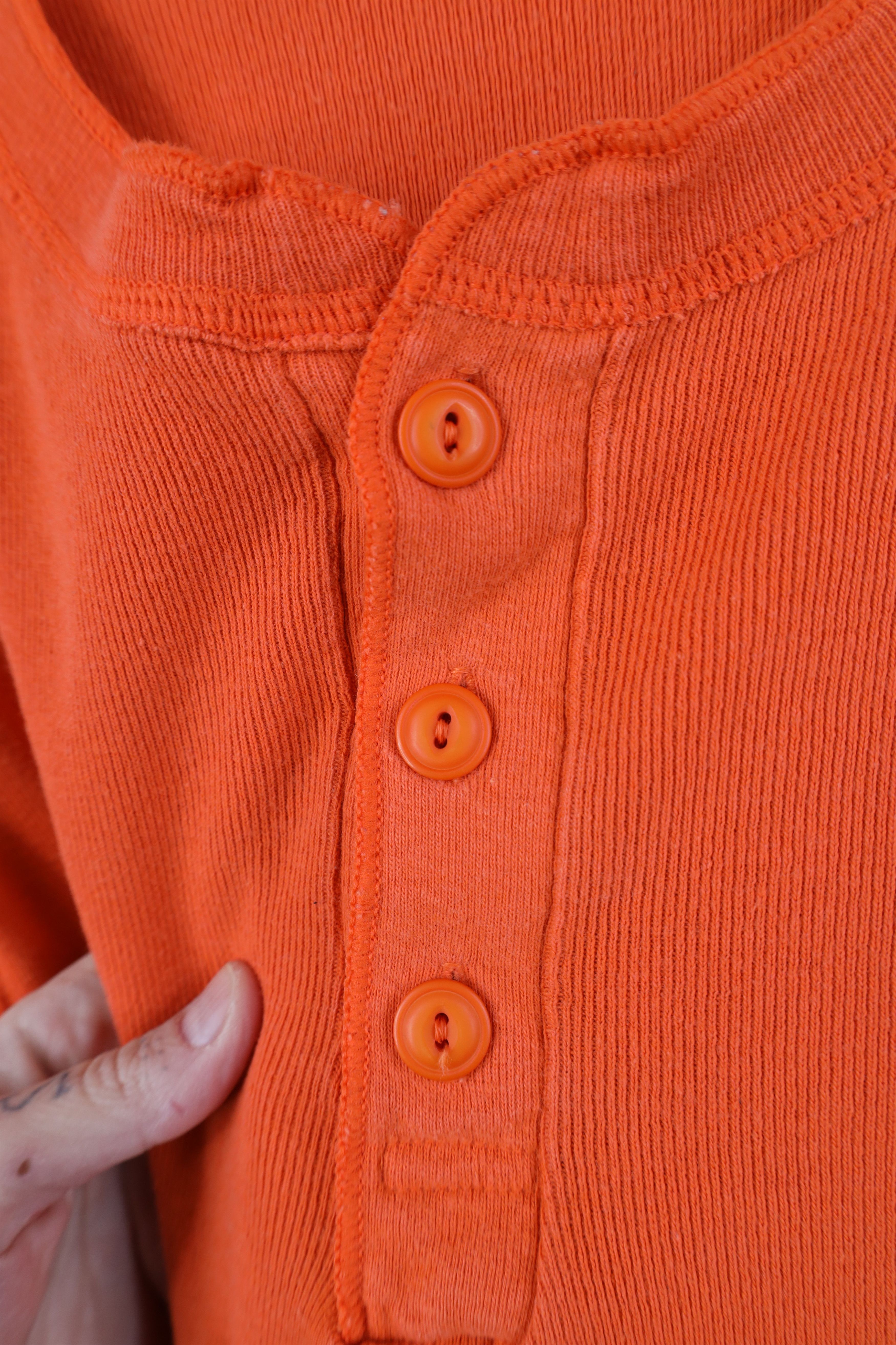 Vintage Vintage 90s Streetwear Cotton Ribbed Knit Henley T-Shirt Size US XL / EU 56 / 4 - 4 Thumbnail