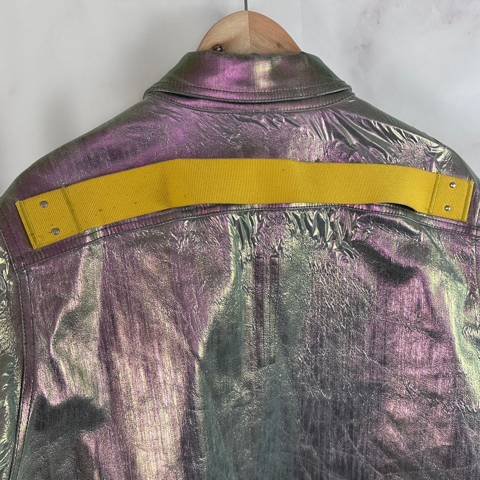Rick Owens Rick Owens S/S20 Iris Shiny Denim Outershirt Size US L / EU 52-54 / 3 - 8 Thumbnail