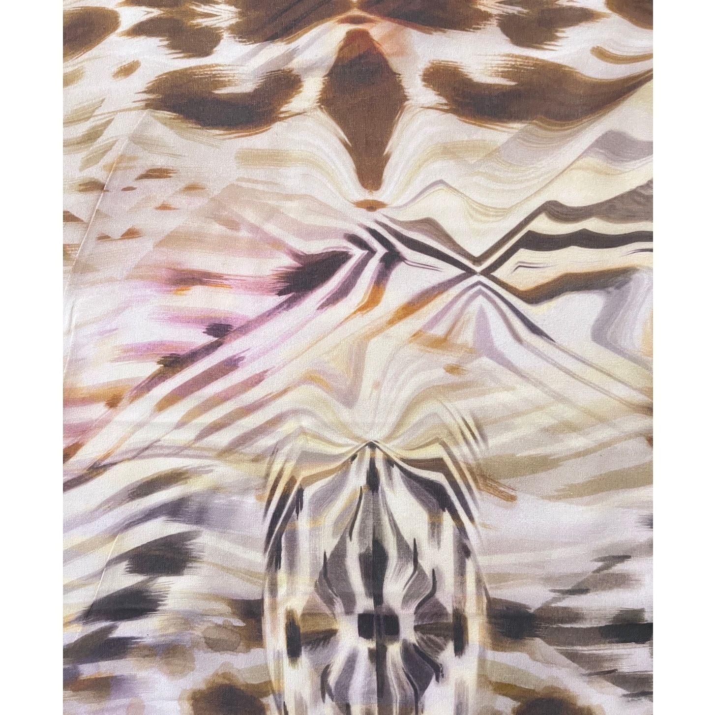 Other One of a Kind Silk Scarf Manufacture Sample - Brown - Italy Size ONE SIZE - 3 Thumbnail