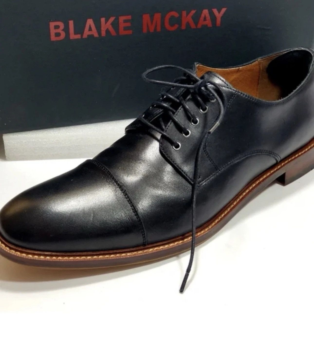 Other Blake McKay T9 Leather Cap Toe Oxfords Black - New with Box Size US 9 / EU 42 - 2 Thumbnail