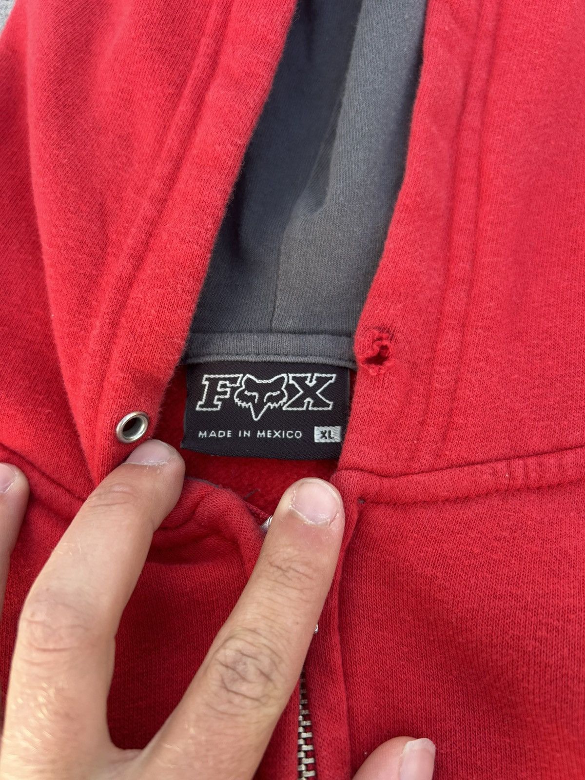 Fox Racing × Vintage Y2K Fox Racing Zip up Hoodie Size US XL / EU 56 / 4 - 2 Thumbnail