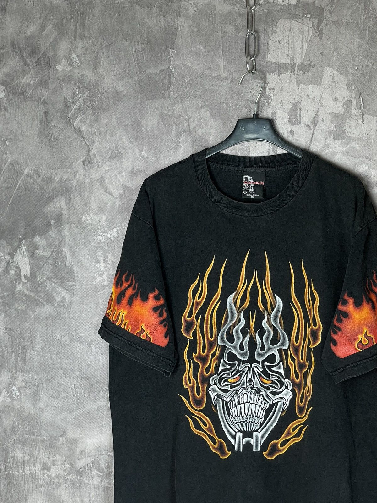 Band Tees 🎸 Iron Maiden Fire Vintage T-shirt Rock Tee Y2K Size US XL / EU 56 / 4 - 3 Thumbnail
