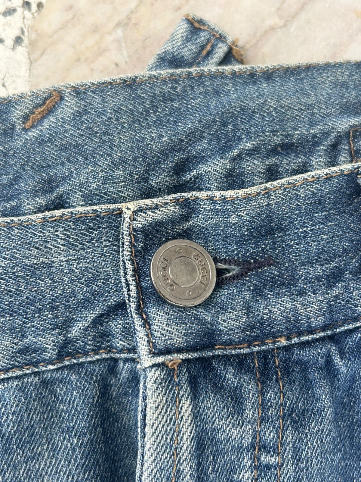 Gucci Gucci Straight Cut Buckle Back Vintage Denim Trousers Size US 30 / EU 46 - 6 Thumbnail