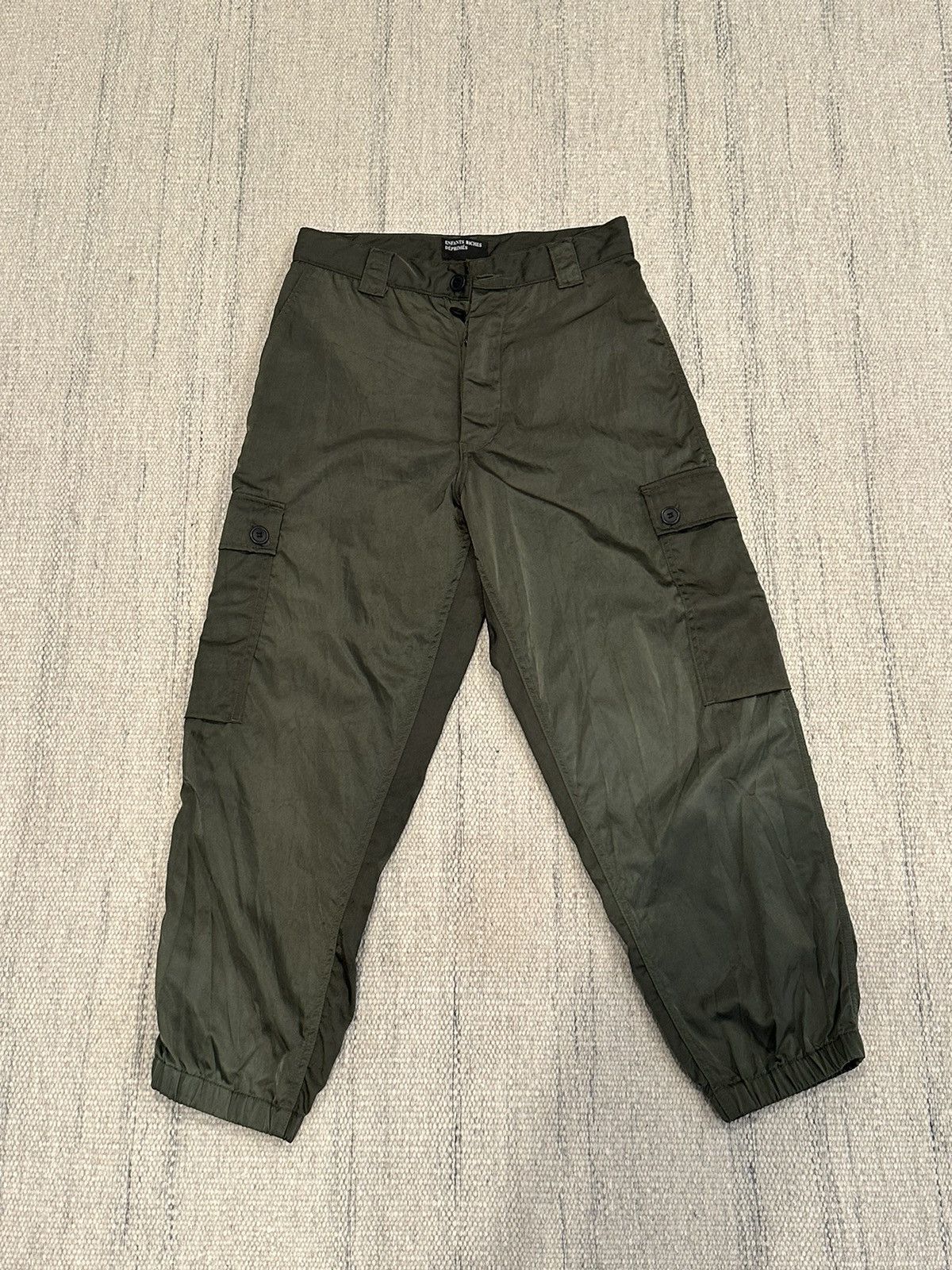 image of Enfants Riches Deprimes Erd Green Nylon Cargo Pant Medium, Men's (Size 30)