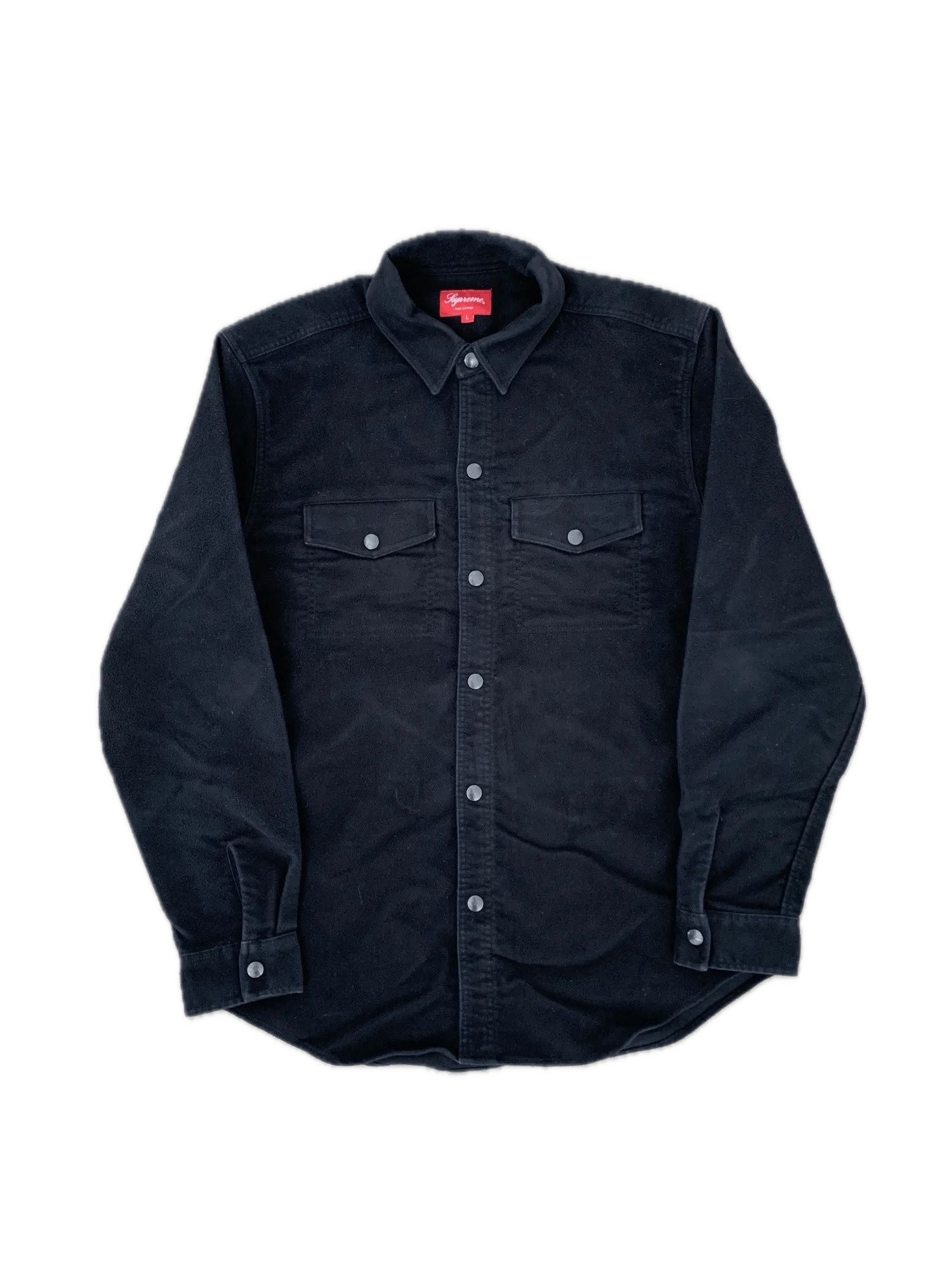 Supreme Supreme Black Cotton Button Up Snap Shirt L Size US L / EU 52-54 / 3 - 1 Thumbnail