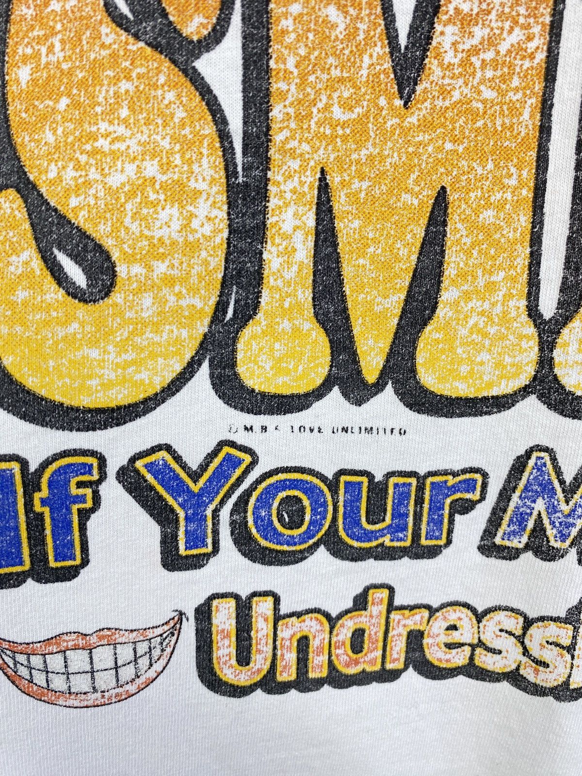 Hanes Vintage 90s Smile If You Mentally Undressing My t-shirt rare Size US M / EU 48-50 / 2 - 5 Thumbnail