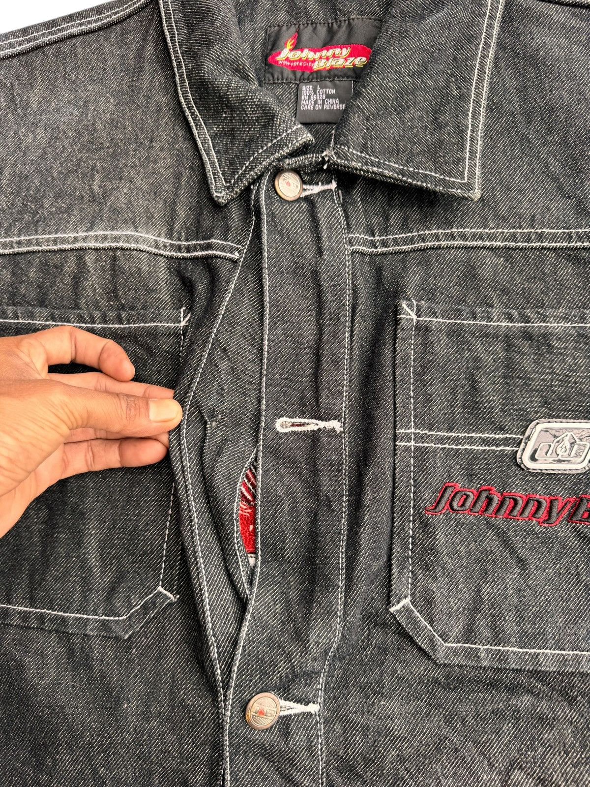 JNCO Vintage Johnny Blazer Sleeve Less Embroidery Jacket Size US L / EU 52-54 / 3 - 9 Thumbnail