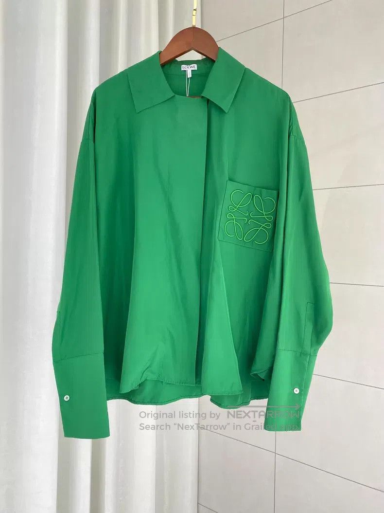 Loewe Loewe Silk Pocket Logo Shirt Jacket Size XS / US 0-2 / IT 36-38 - 1 Thumbnail