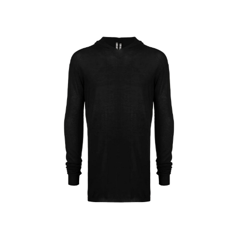 Rick Owens Rick Owens Men's Black Half-Zip Oversized Hoodie Size US L / EU 52-54 / 3 - 1 Thumbnail