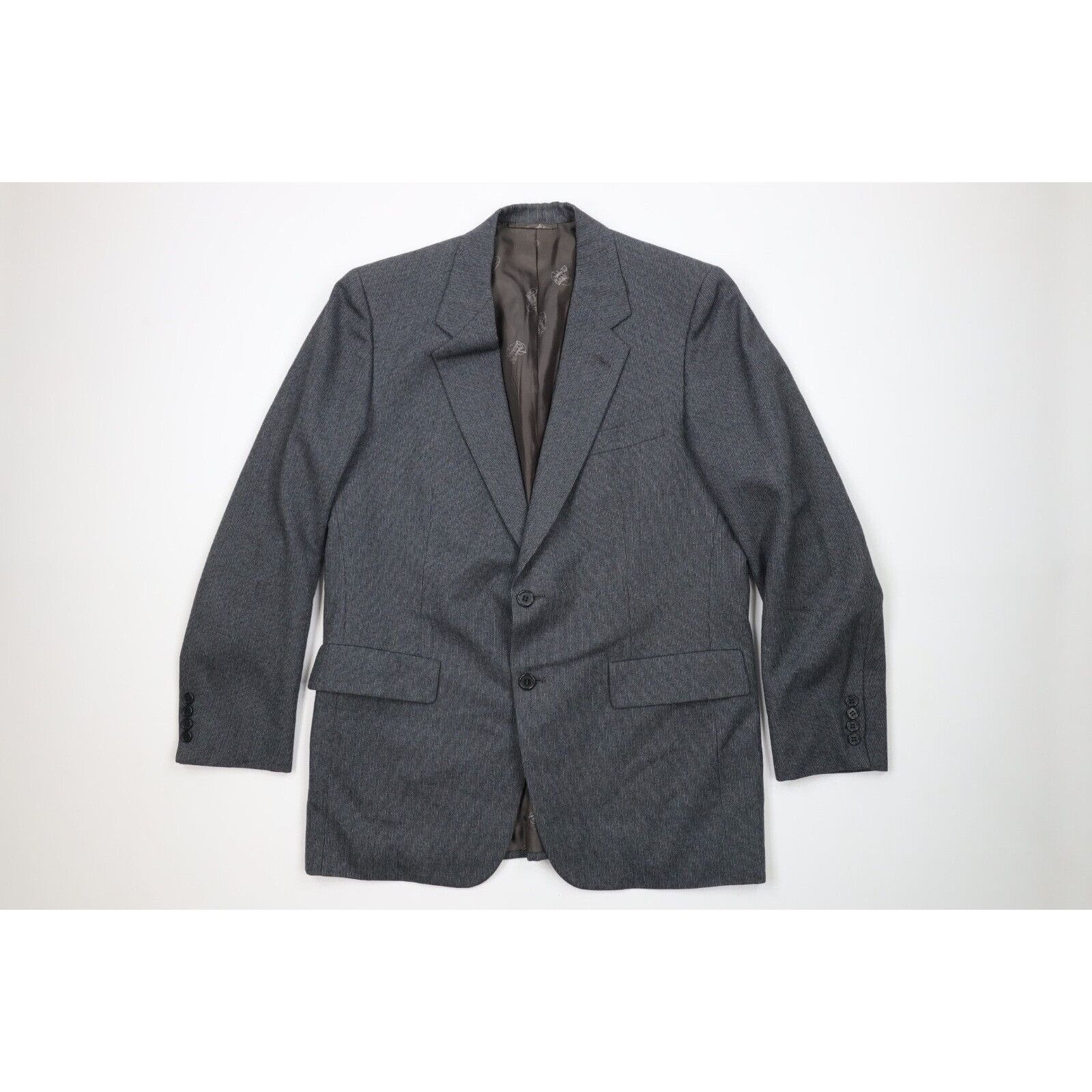 Hickey Freeman × Vintage Vintage 80s Hickey Freeman Boardroom 2 Piece Wool Suit Size 44R - 2 Thumbnail