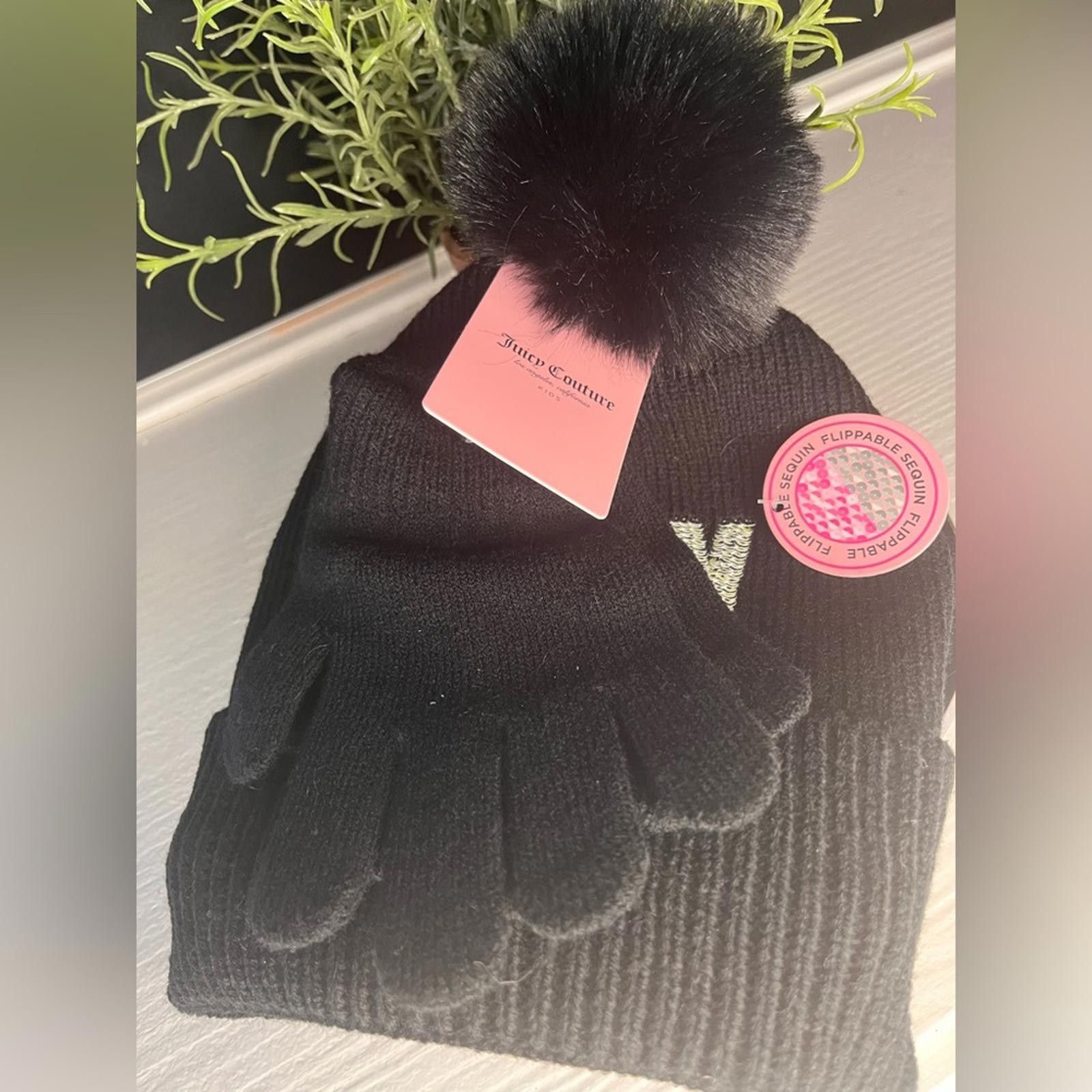 Juicy Couture Jeans Juicy Couture Sequin Beanie And Glove Set NWT Size ONE SIZE - 3 Thumbnail
