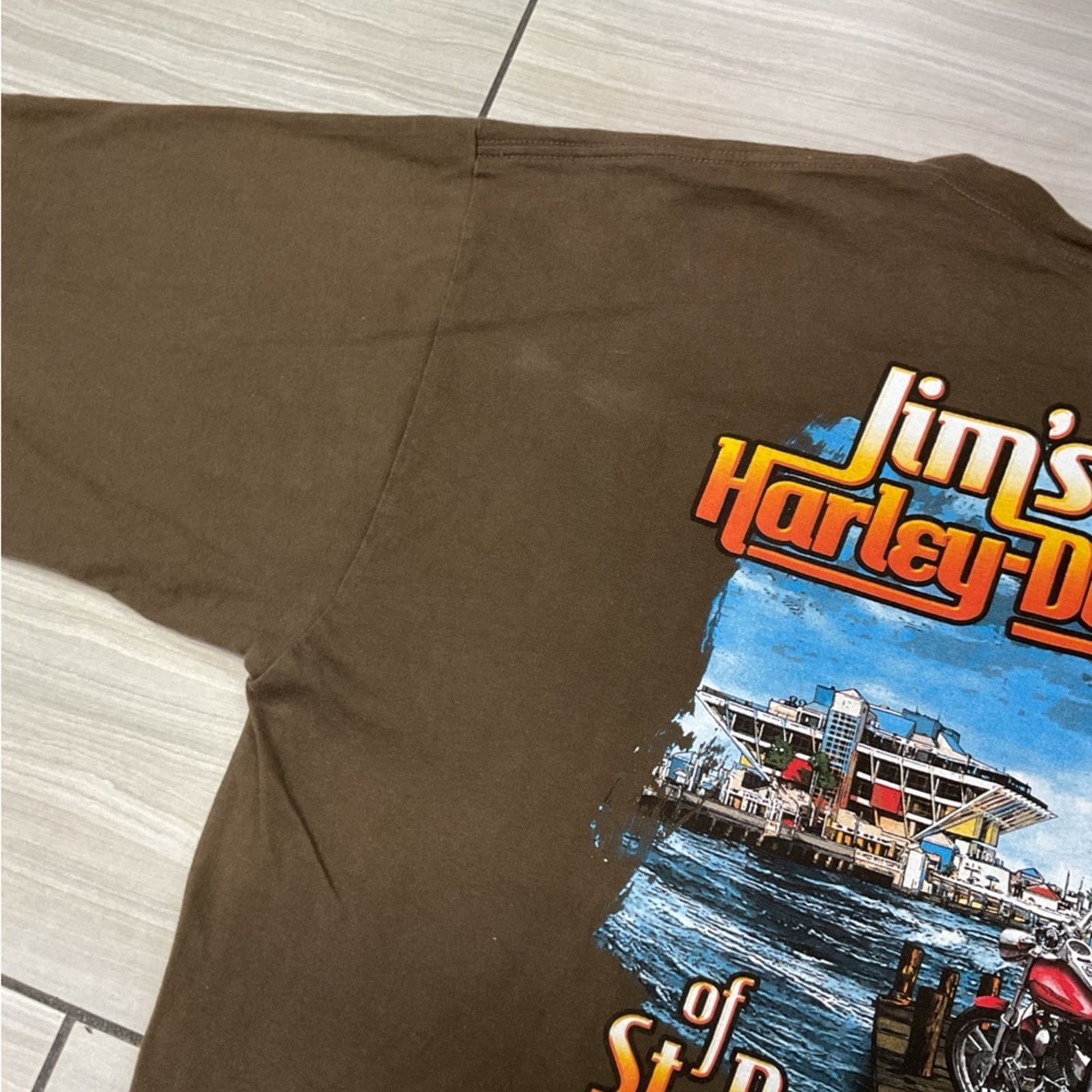 Harley Davidson Harley-Davidson Genuine Legendary Brown T-Shirt Size US XXL / EU 58 / 5 - 9 Thumbnail