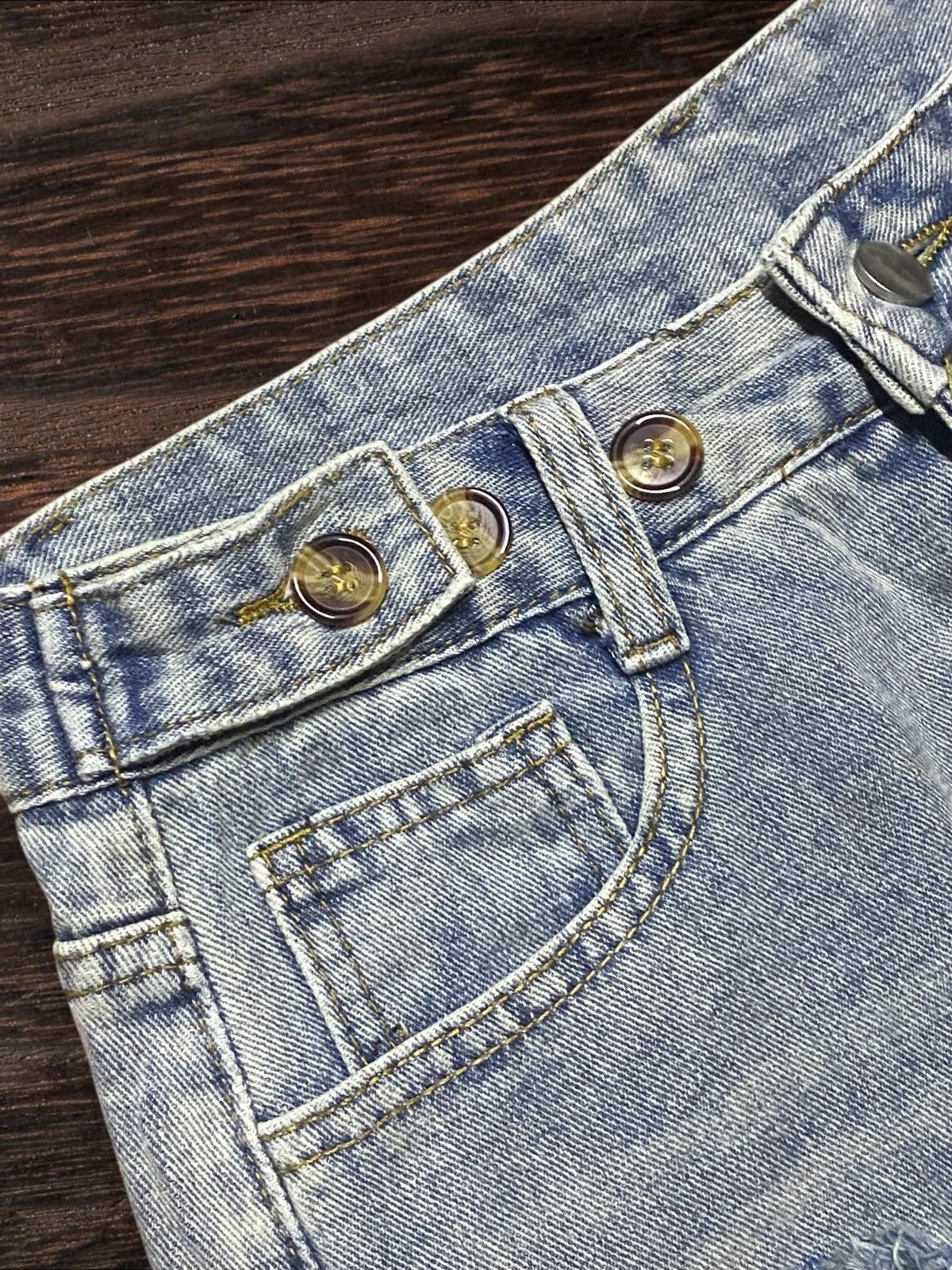 Japanese Brand Vintage Japanese Brand Adjust Waist Distressed Baggy Jeans Size 28" / US 6 / IT 42 - 11 Thumbnail