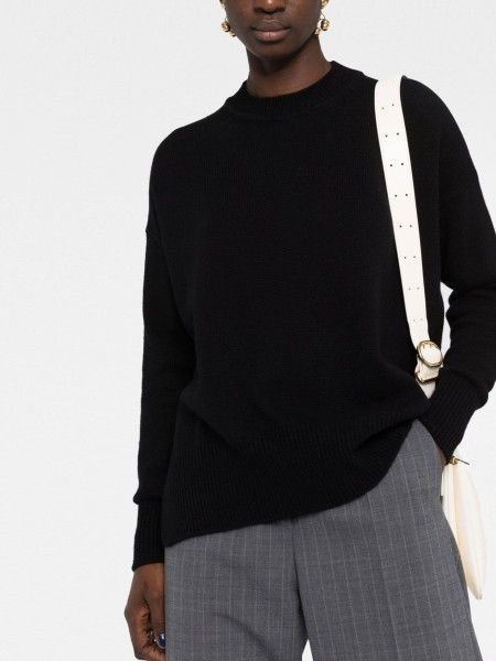 Jil Sander o1s22i1n0125 Oversized crewneck Sweater in Black Size S / US 4 / IT 40 - 5 Thumbnail