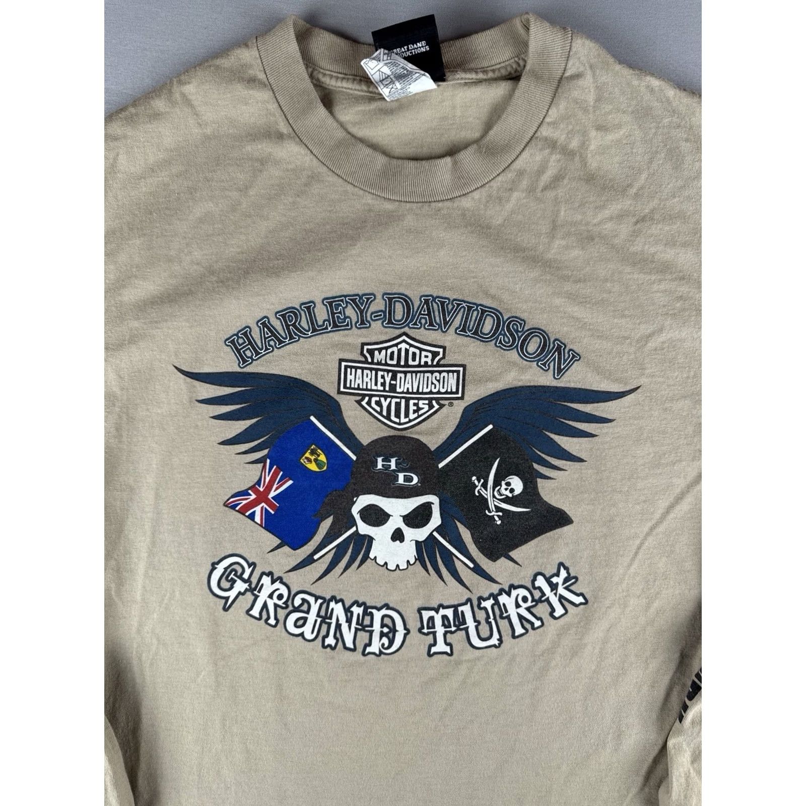 Harley Davidson Harley-Davidson Grand Turk Long Sleeve Tee Skull Graphic Biker Shirt Mens L Size US L / EU 52-54 / 3 - 4 Thumbnail