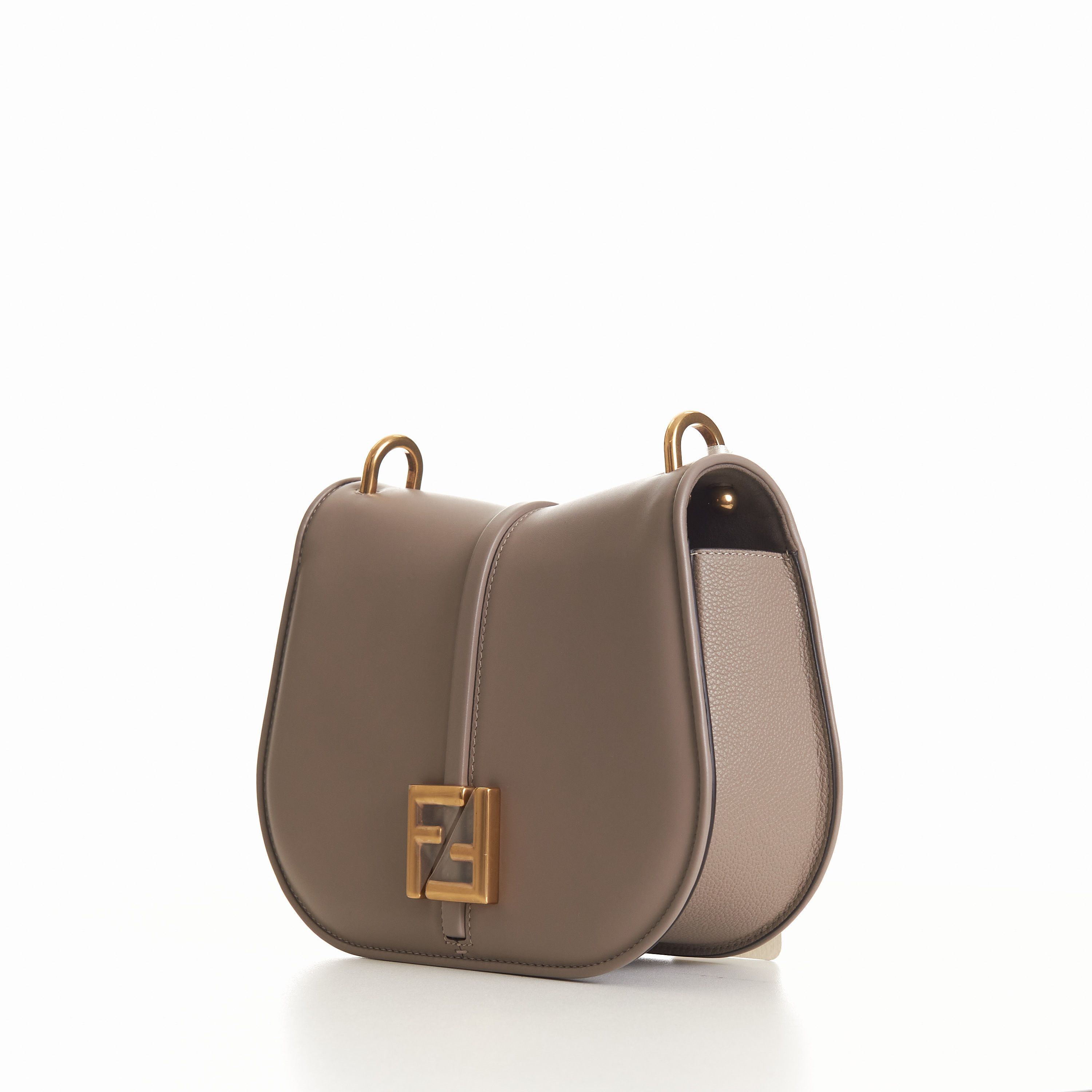 Fendi C’mon Medium Dove-Gray Smooth Full-grain Leather Bag Size ONE SIZE - 4 Thumbnail
