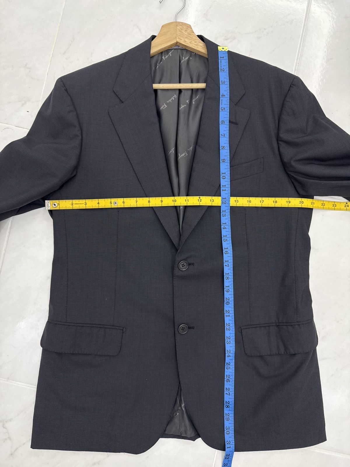 Salvatore Ferragamo Salvatore Ferragamo Virgin Wool Luxury Blazer Jacket Size 50R - 13 Thumbnail