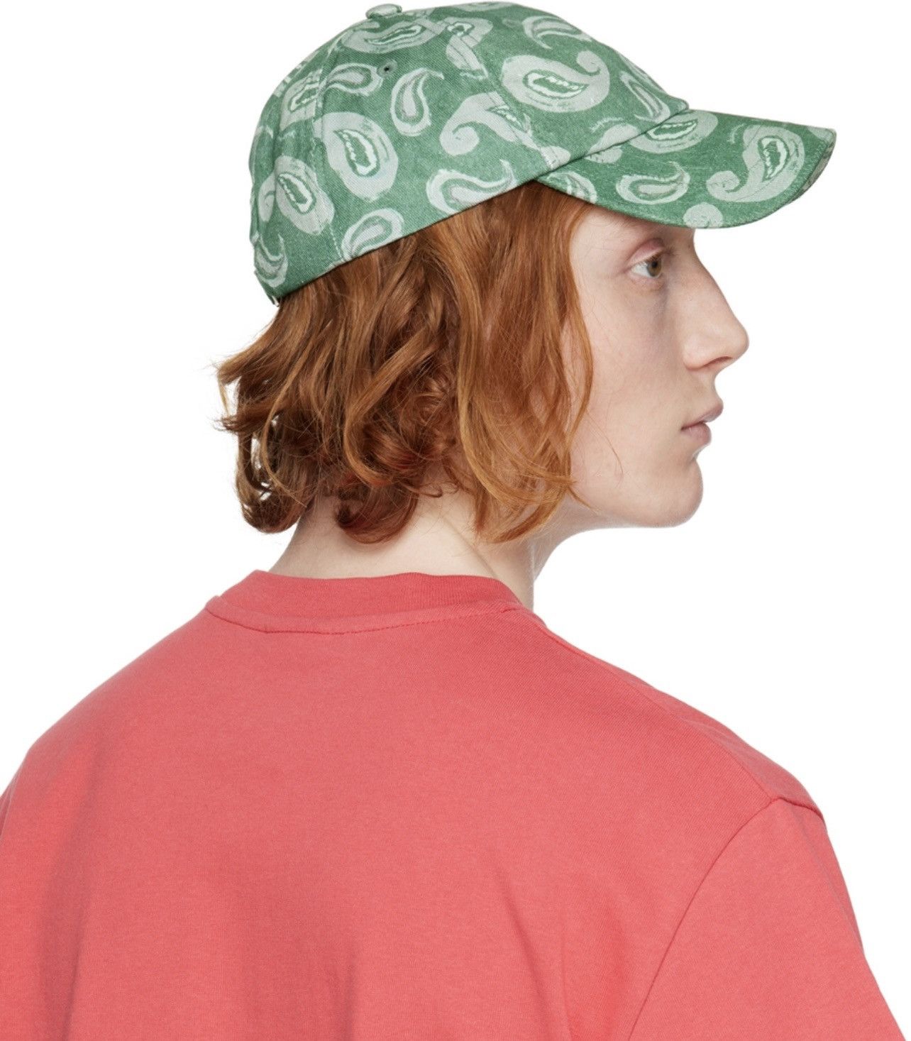 Jacquemus !DS! SS23 Jacquemus Casquette Pop Green Paisley Hat Size ONE SIZE - 4 Thumbnail
