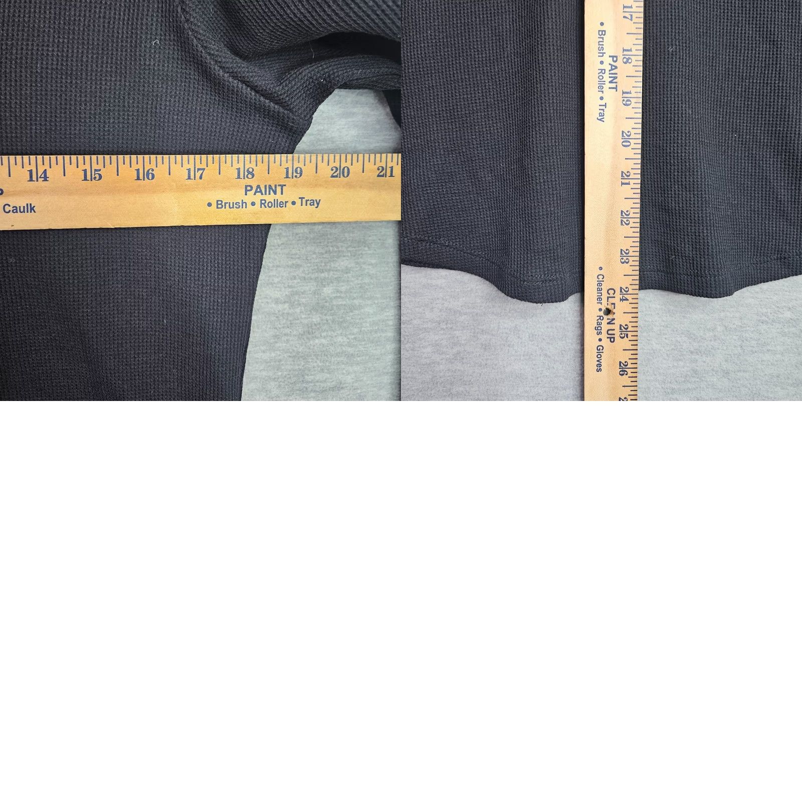 Style & Co Style & Co Black Waffle Henley Top Shirt Womens PL Short Sleeve Cotton Blend Clothing Womens Petite Black Henley Shirt Size L / US 10 / IT 46 - 8 Thumbnail