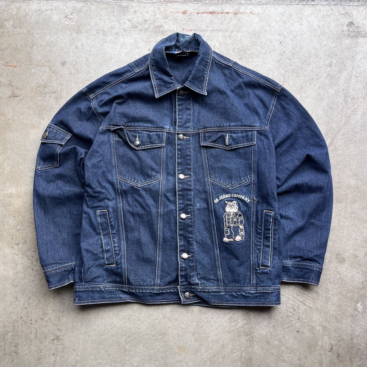 Other Vintage Y2K 48 Jeans Company Denim Jacket Size US L / EU 52-54 / 3 - 1 Thumbnail