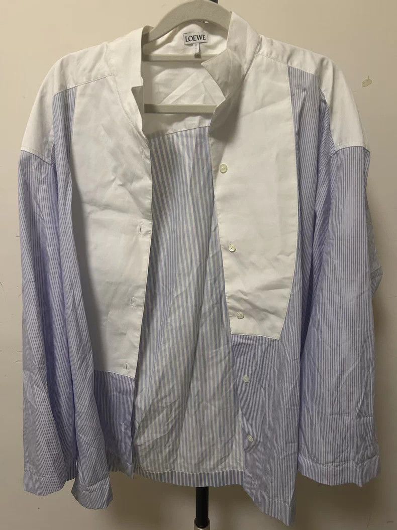 Loewe Loewe Striped Patchwork Shirt - dmc Size US XS / EU 42 / 0 - 1 Thumbnail