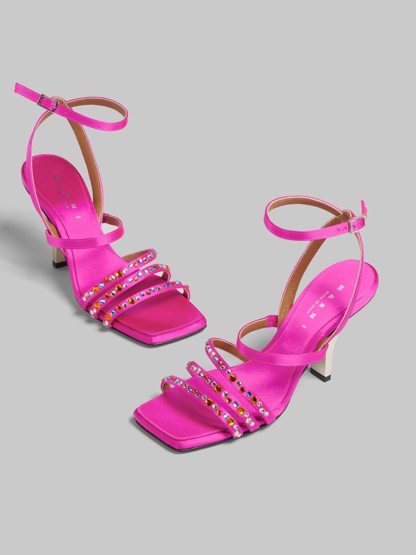Marni o1w1db10125 Satin Strappy Sandals in Fuchsia Size US 5 / IT 35 - 5 Thumbnail