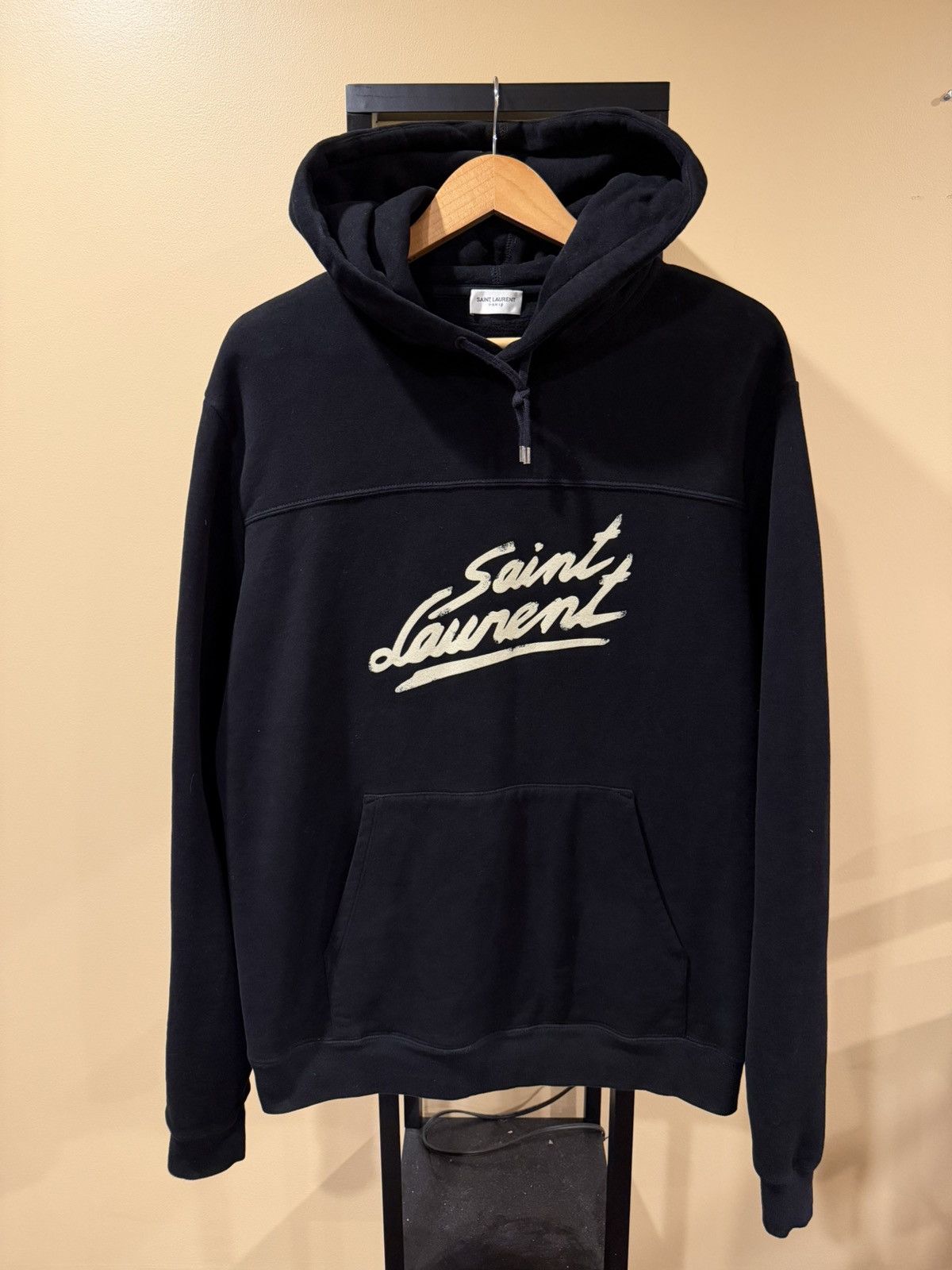Saint Laurent Paris Saint Laurent Paris Signature logo hoodie