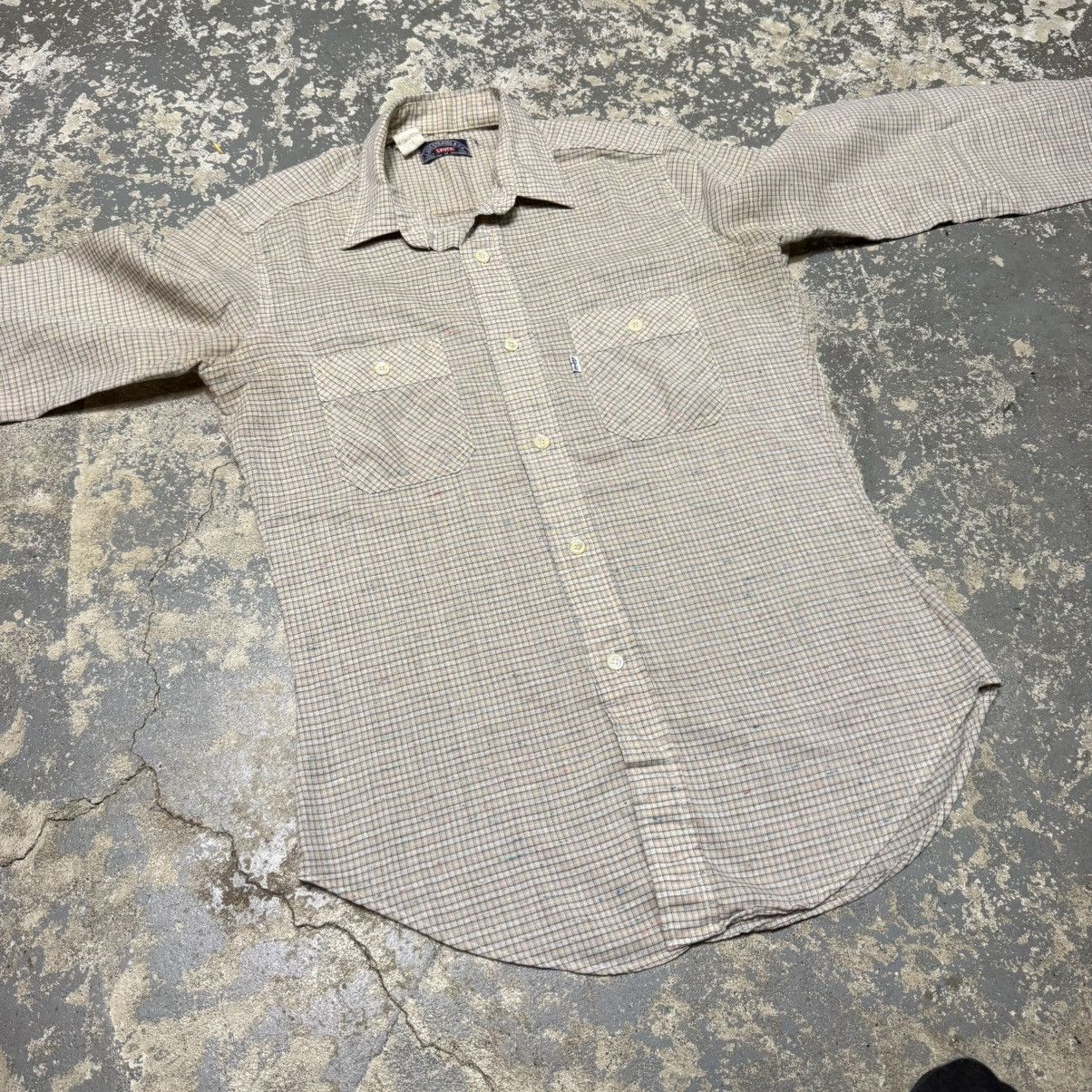 Levi's Vintage Levi’s White Tab Brown/Tan Stripe Plaid Button Up Size US M / EU 48-50 / 2 - 9 Thumbnail