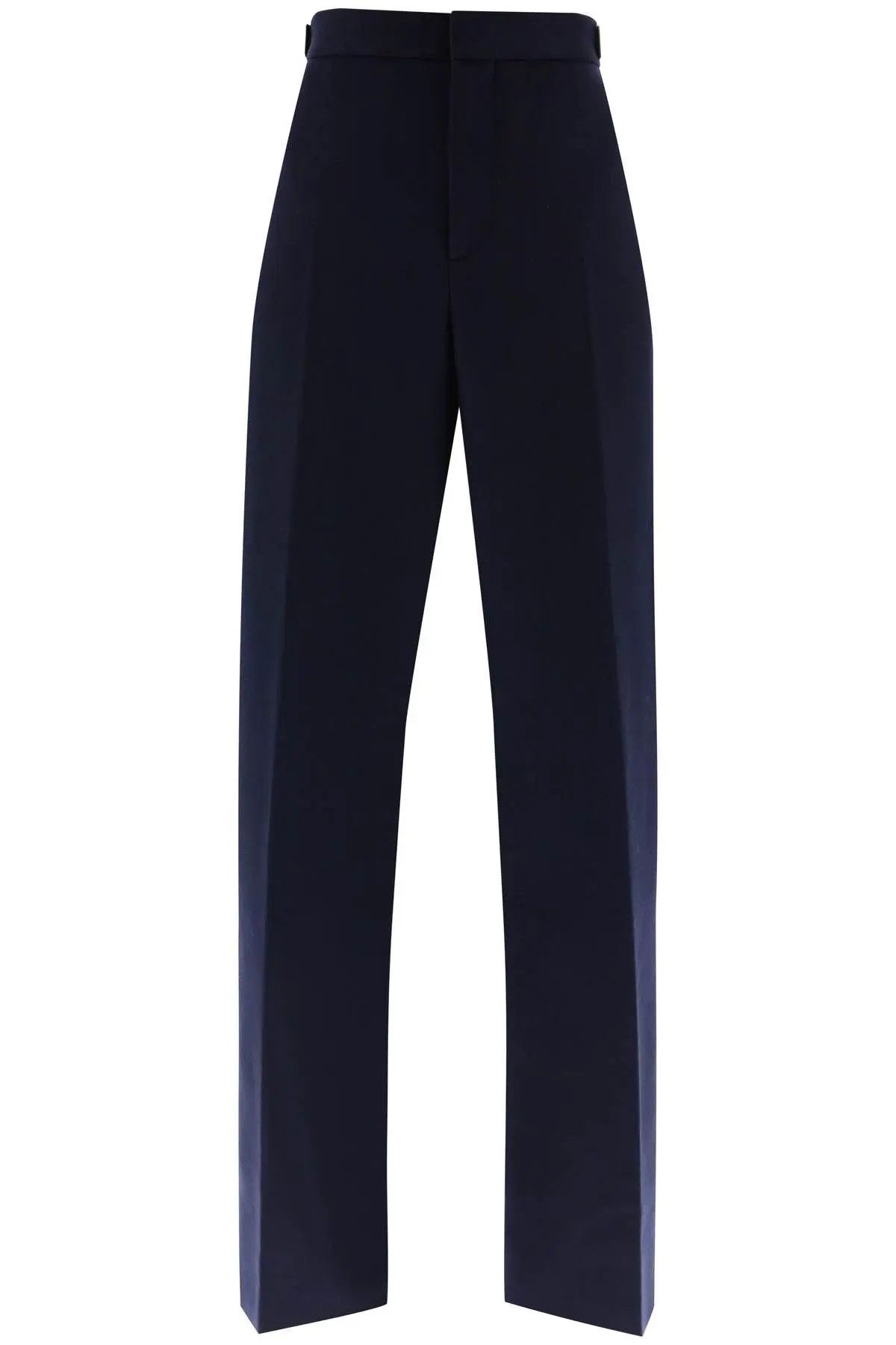 Bottega Veneta o1loc1c0824 718676 Wide Leg Wool Flannel Trousers in Blue Size 32" / US 10 / IT 46 - 1 Thumbnail