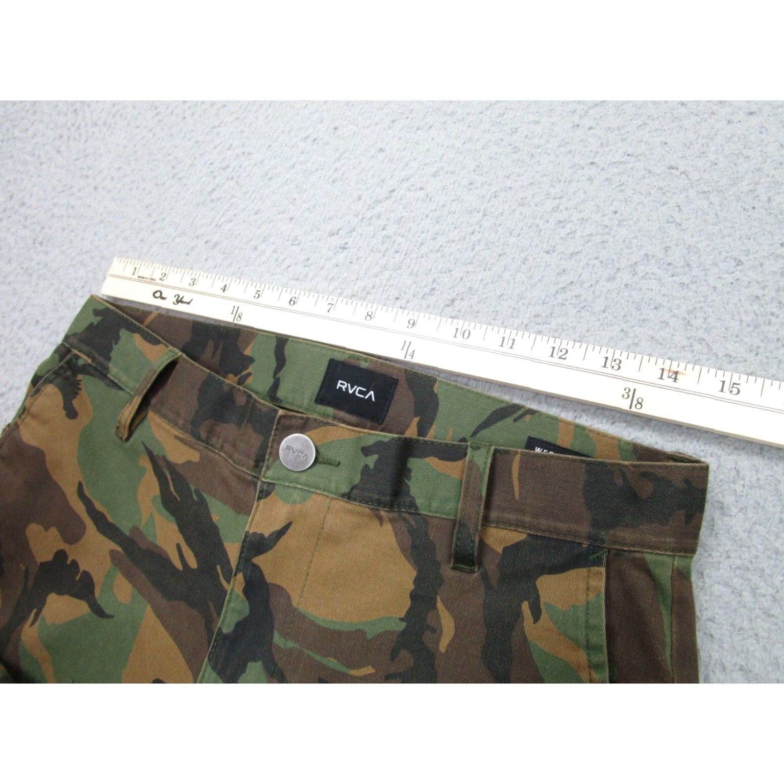 RVCA RVCA Camouflage Straight Jeans Pants 28 Multicolor Mens Size US 28 / EU 44 - 4 Thumbnail