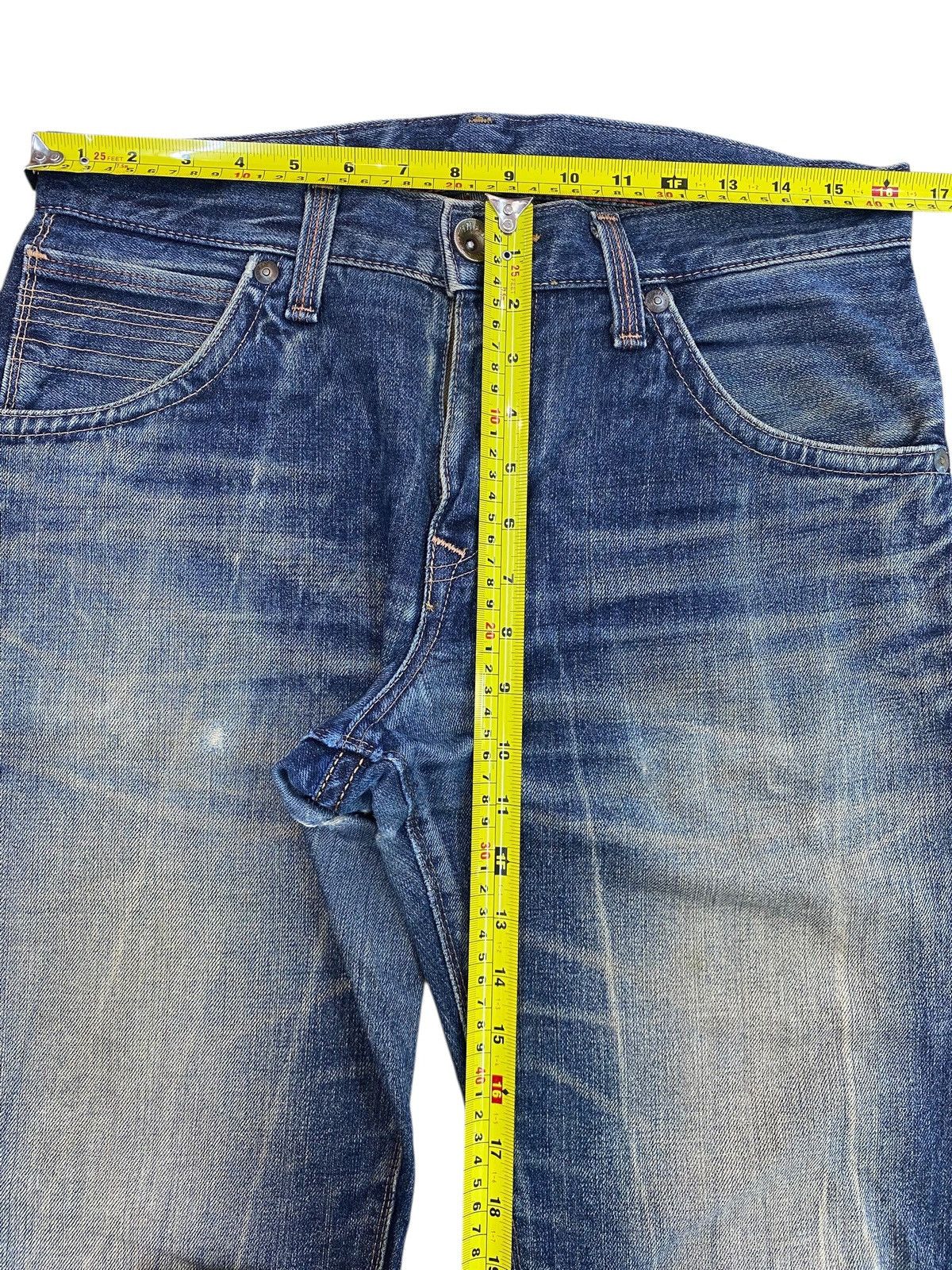 Edwin Edwin Vintage Mud Wash Whiskered Straight Leg Style Size US 33 - 6 Thumbnail