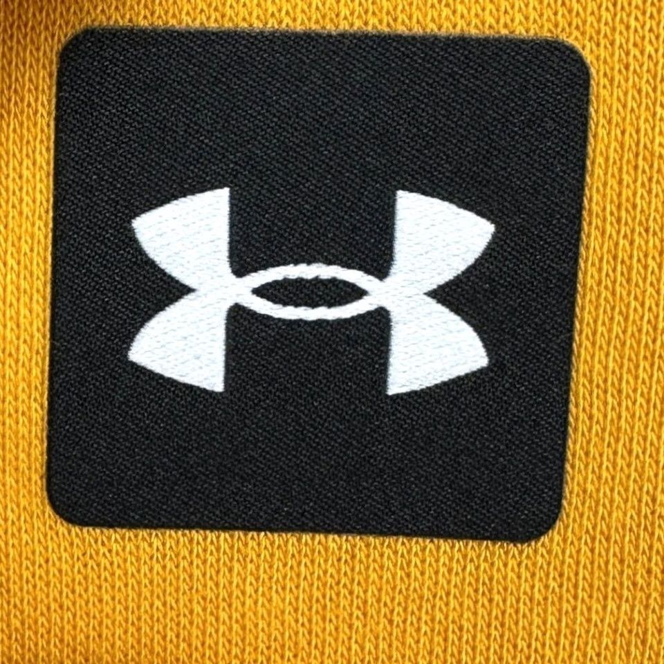 Under Armour Under Armour Sweatshirt Men Small Yellow Hooded Drawstring Pockets Logo Pullover Size US S / EU 44-46 / 1 - 6 Thumbnail
