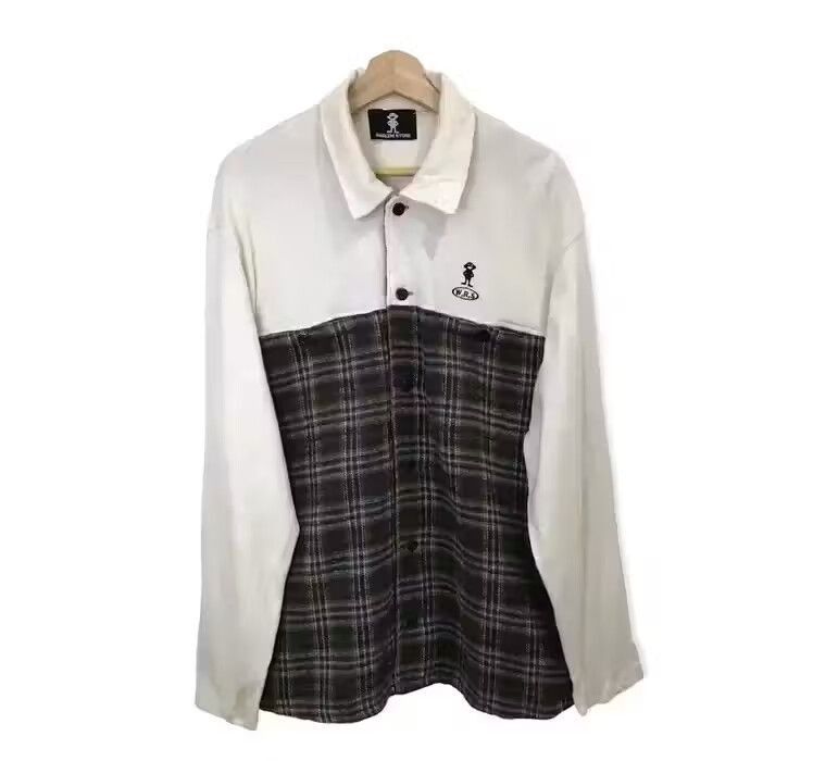 image of Harlem Store Small Logo Flannel Shirt, Men's (Size Large)