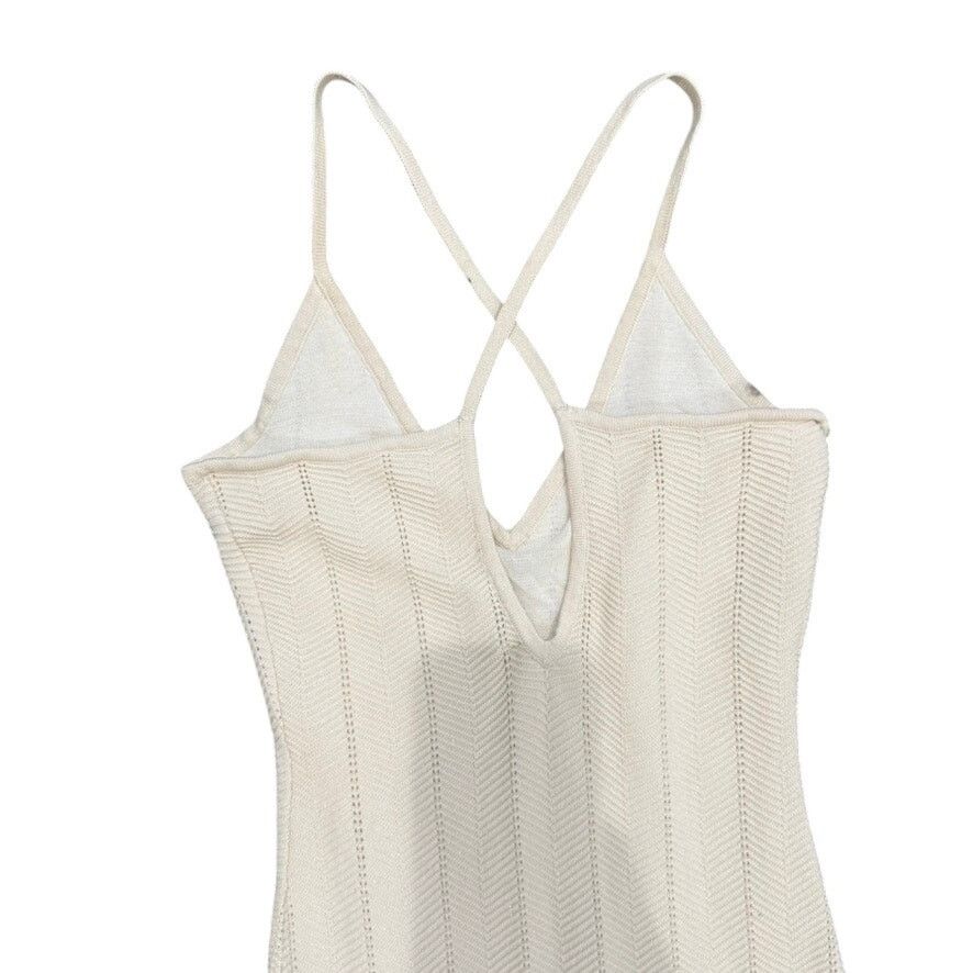 Ronny Kobo Ronny Kobo X RTR Crochet Knit Dress in Off-White, Size S Size S / US 4 / IT 40 - 8 Thumbnail