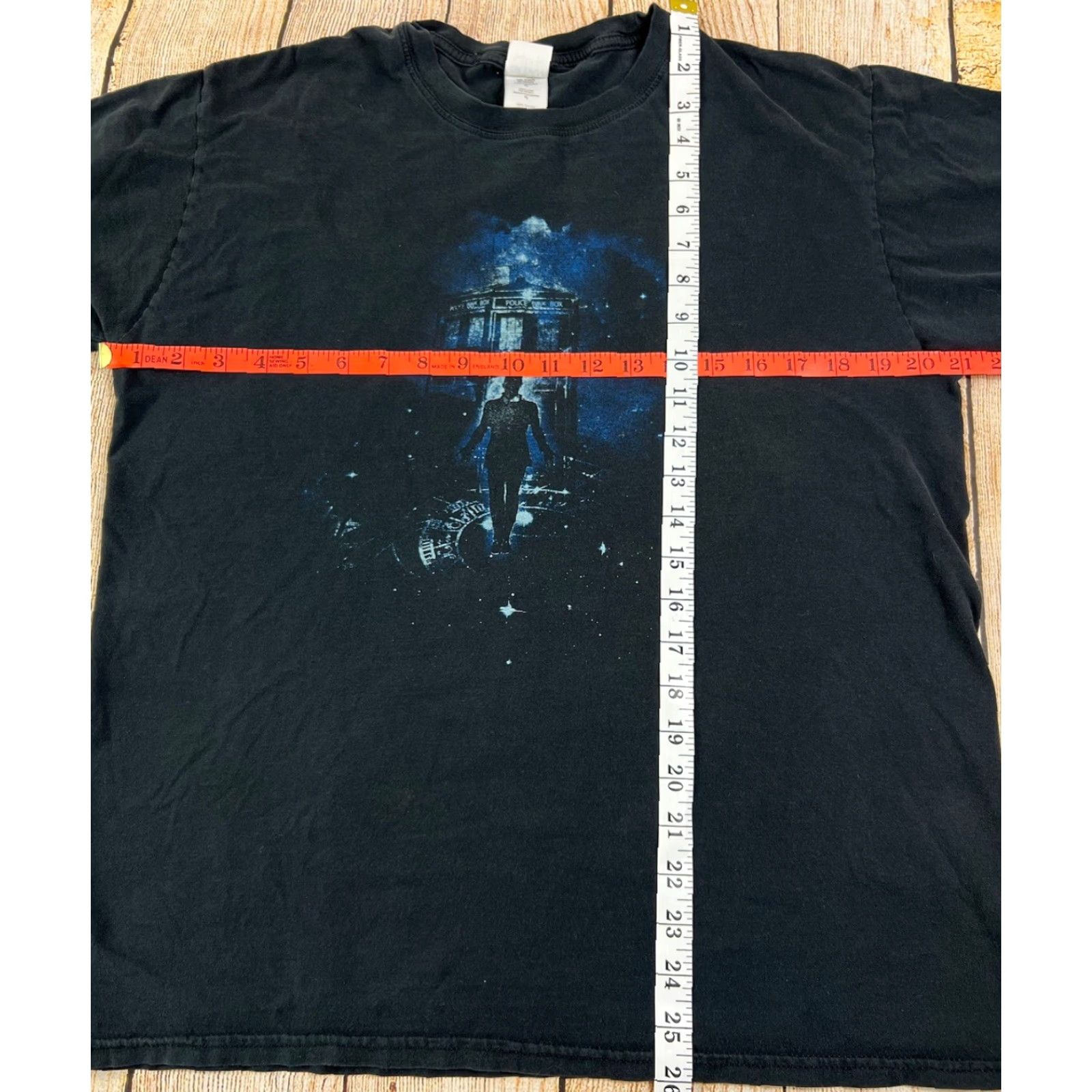 Vintage Dr Who Police Box Black Graphic T Shirt L Mens Regular Size Large Short Sleeve Graphic Print Size US L / EU 52-54 / 3 - 5 Thumbnail