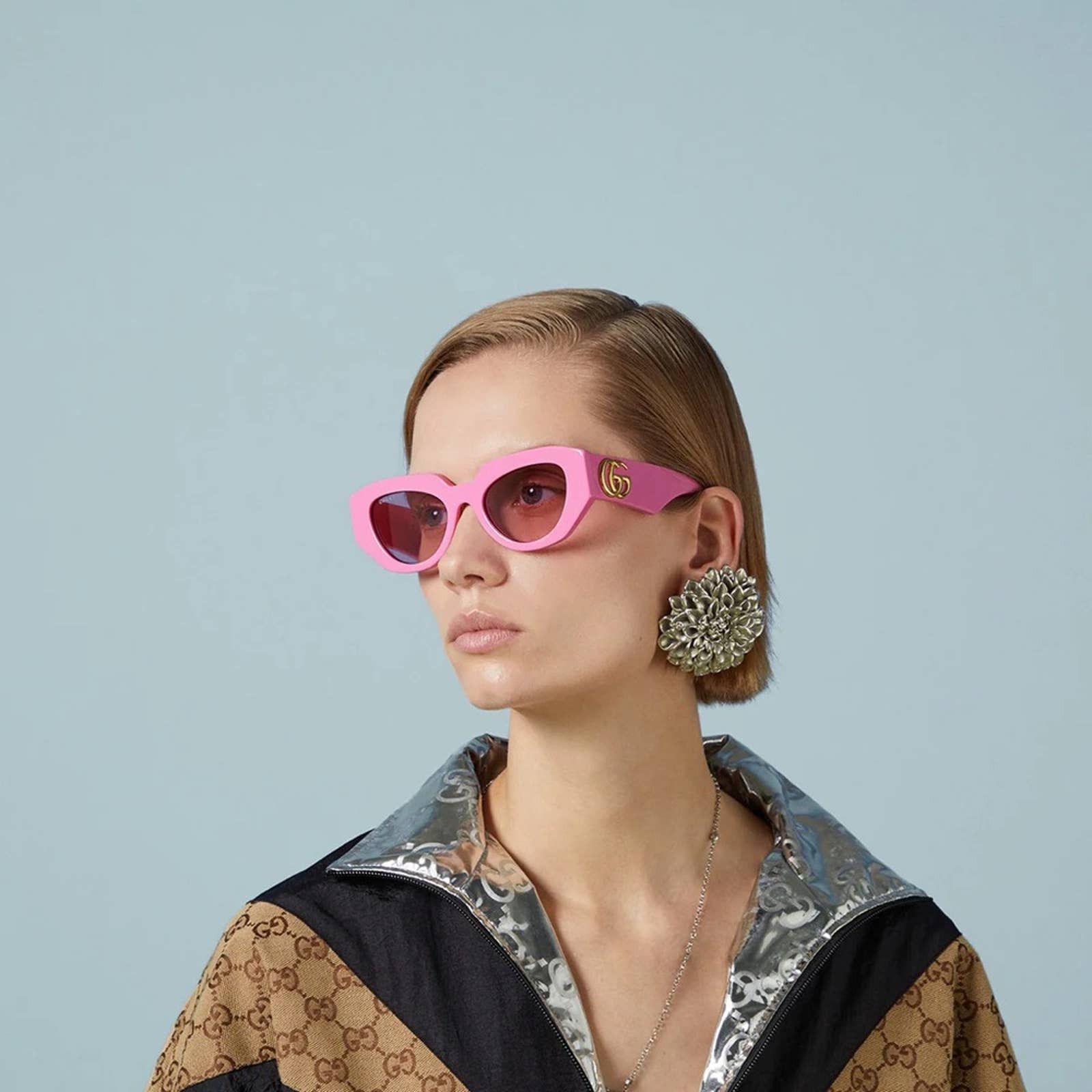 BRAND NEW GUCCI GG1421S 004 Pink Women Sunglasses
