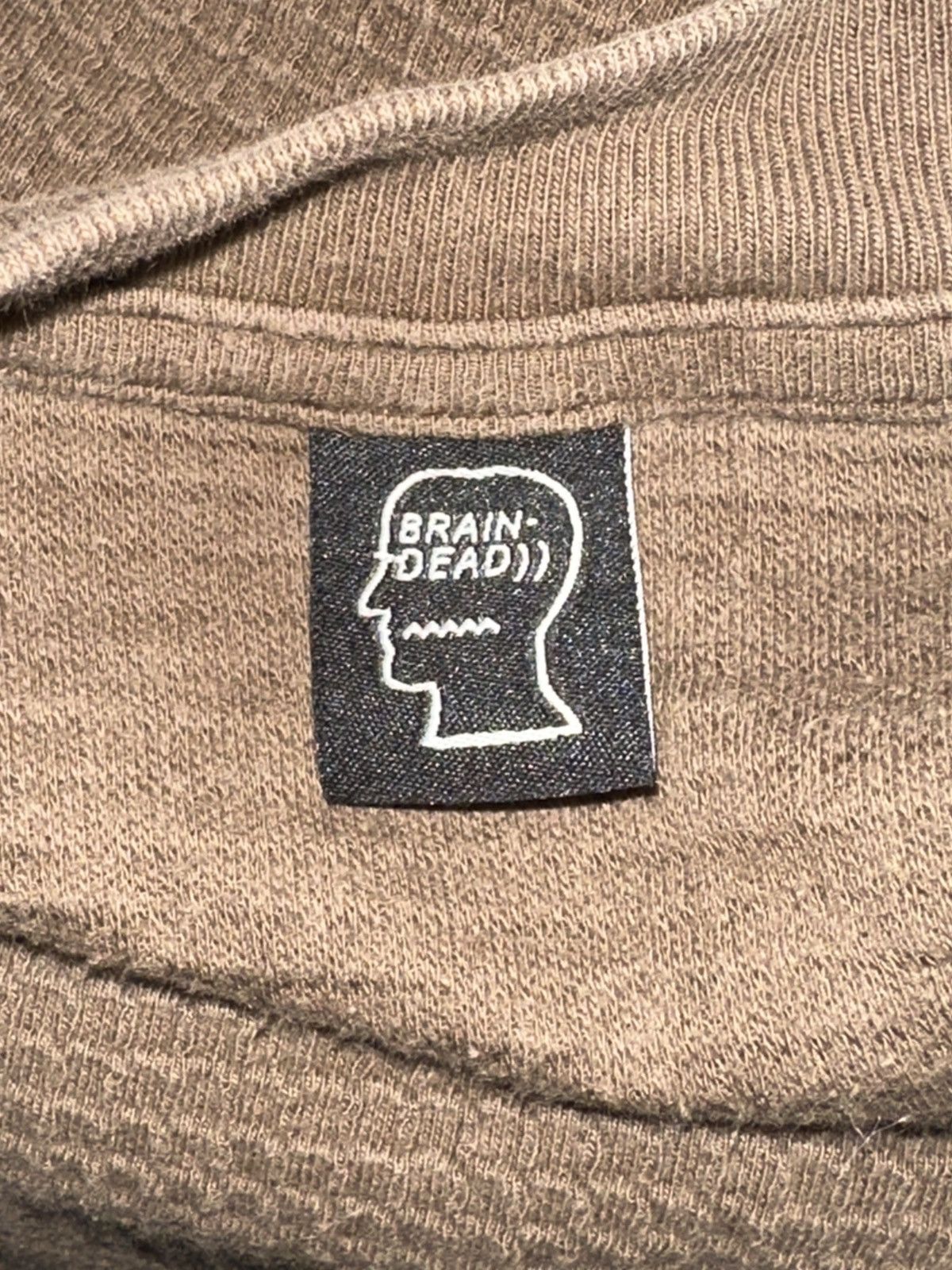 Brain Dead Brain Dead Brown Mini Waffle Knit Mock Neck Tee Men’s XXL Size US XXL / EU 58 / 5 - 4 Thumbnail