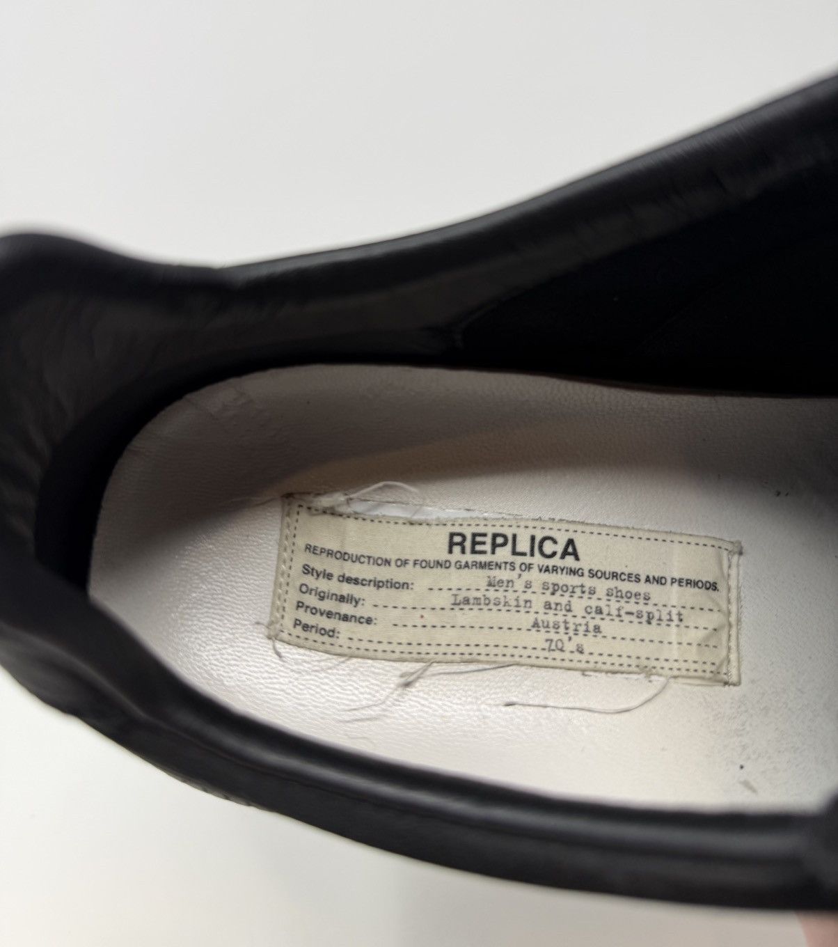 Maison Margiela Maison Margiela Replica GAT Satin Sneaker Black Size US 8 / EU 41 - 8 Thumbnail