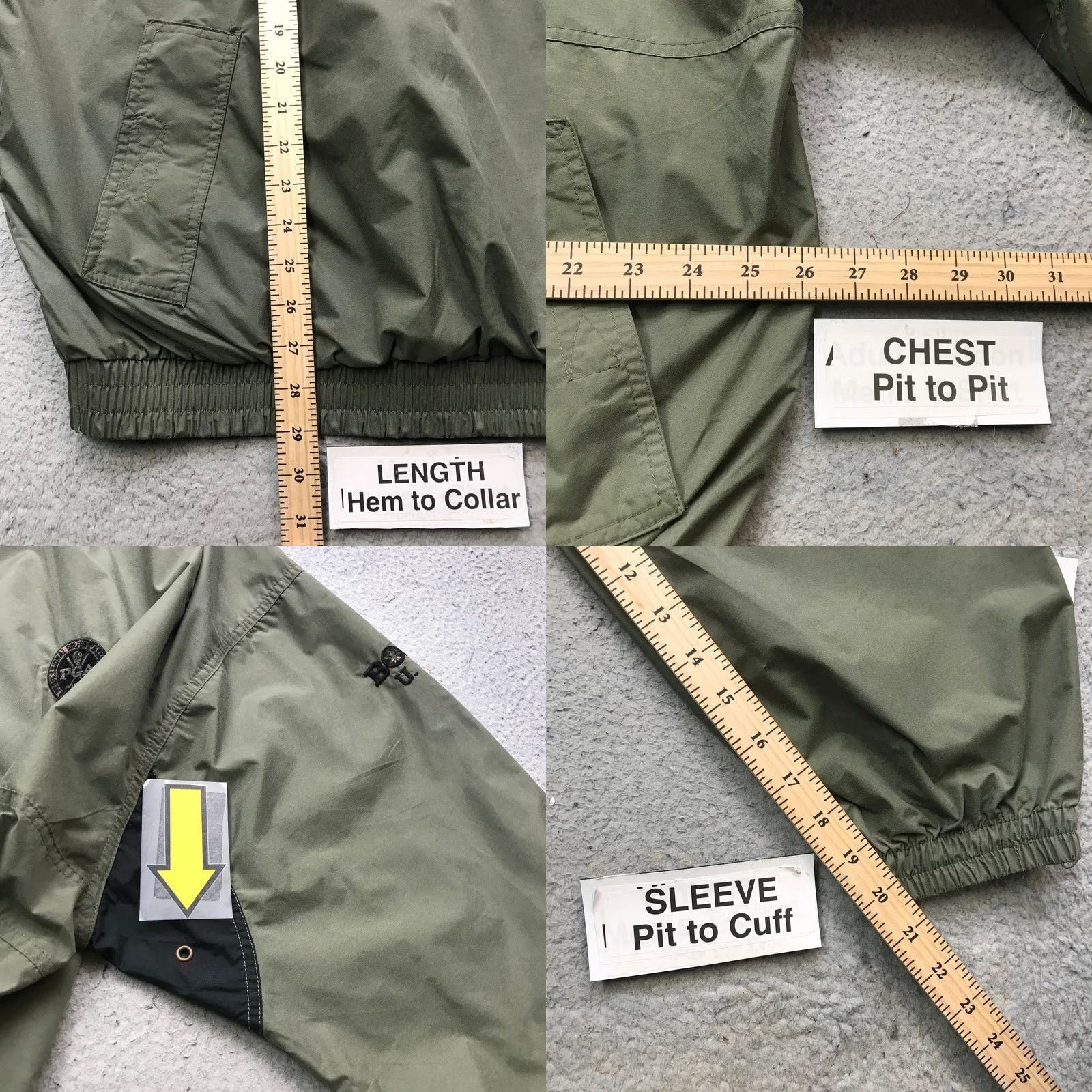 Logo 7 VINTAGE Boast USA Windbreaker Jacket Men XL Green Full Zip Pockets Logo 90s Nylon Jacket Size US XL / EU 56 / 4 - 8 Thumbnail