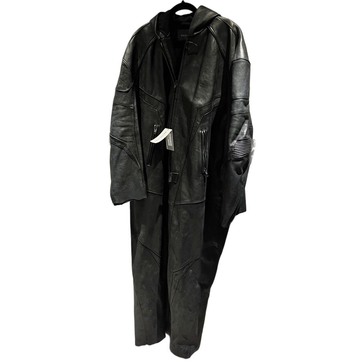 Balenciaga Balenciaga Hooded Leather Biker Coat Size US L / EU 52-54 / 3 - 2 Thumbnail