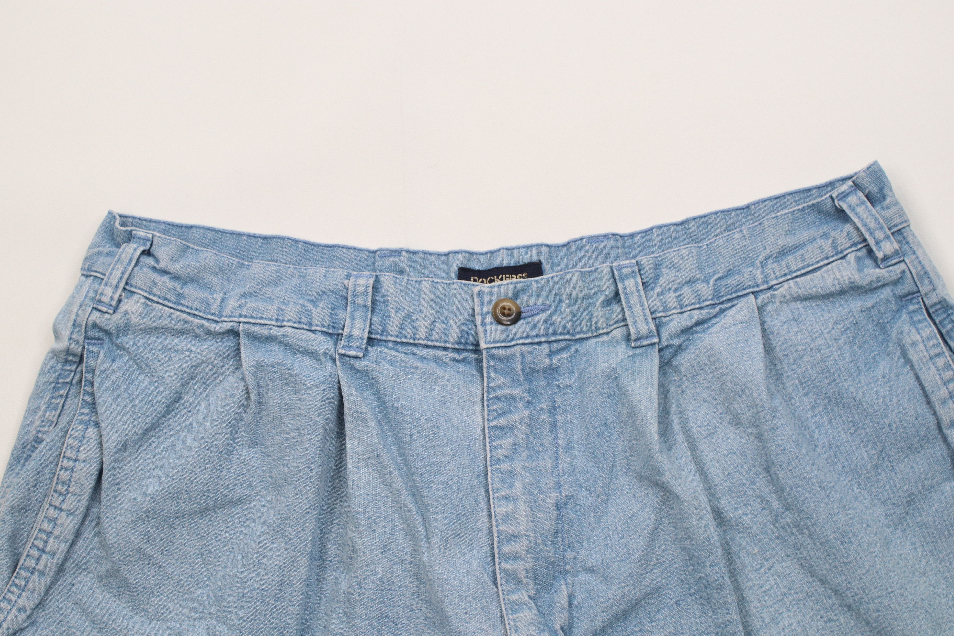 Vintage Vintage 90s Streetwear Denim Above Knee Shorts Blue Cotton Size US 34 / EU 50 - 2 Thumbnail