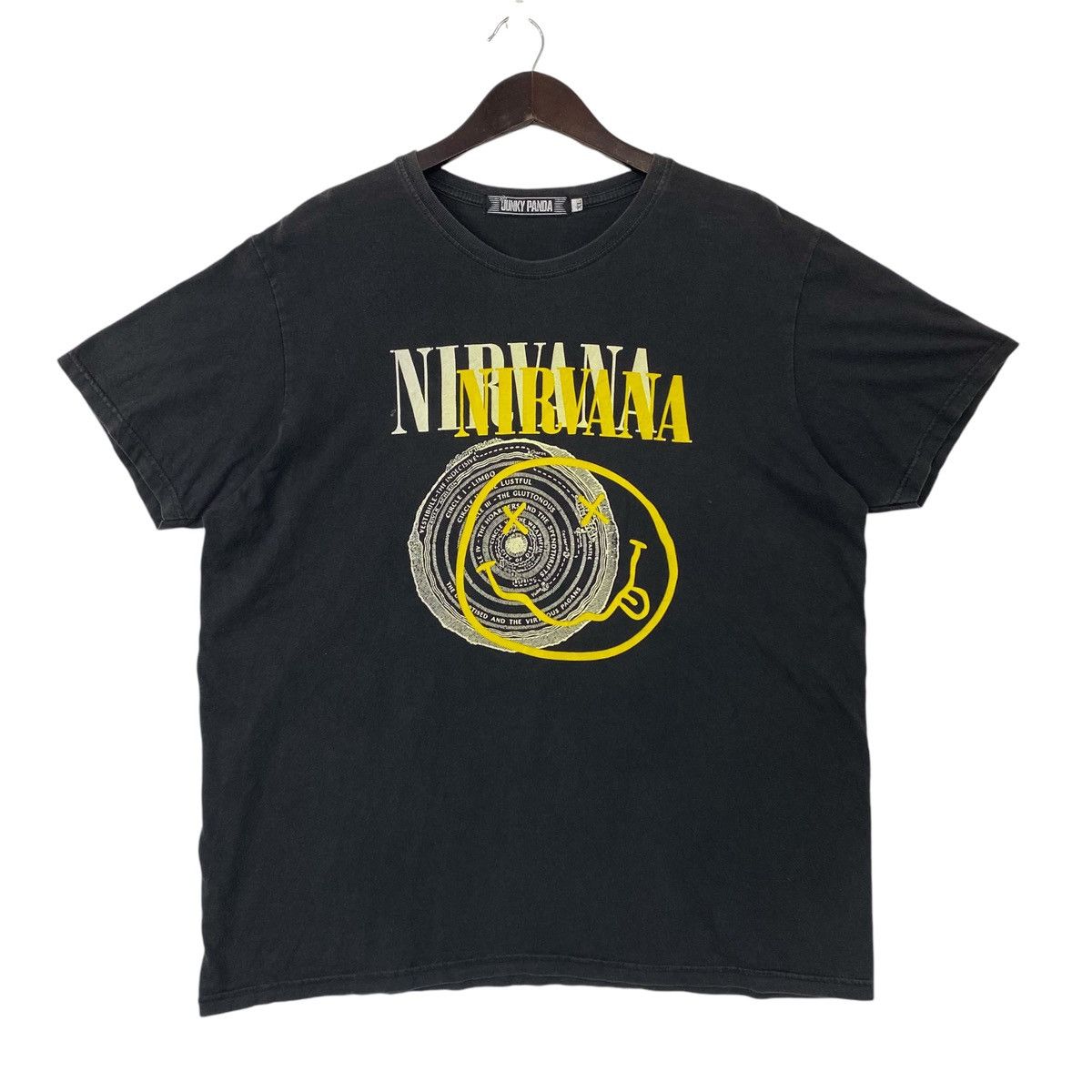 Band Tees 💥VINTAGE NIRVANA Spiral smile grunge band kurt cobain shirt Size US XL / EU 56 / 4 - 1 Thumbnail