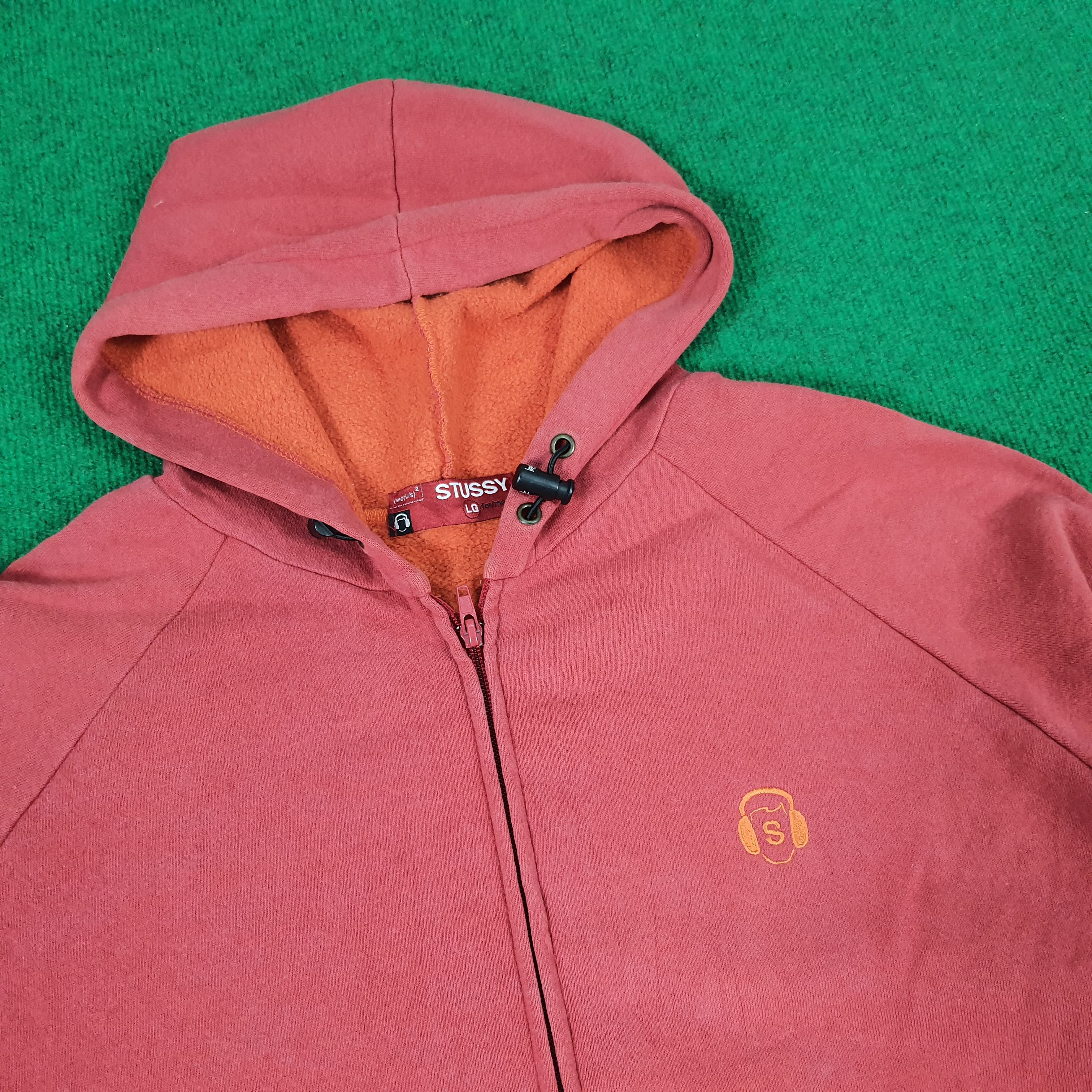 Stussy × Vintage Vintage Stussy LG Custom Zipper Hoodie Size US XL / EU 56 / 4 - 4 Thumbnail