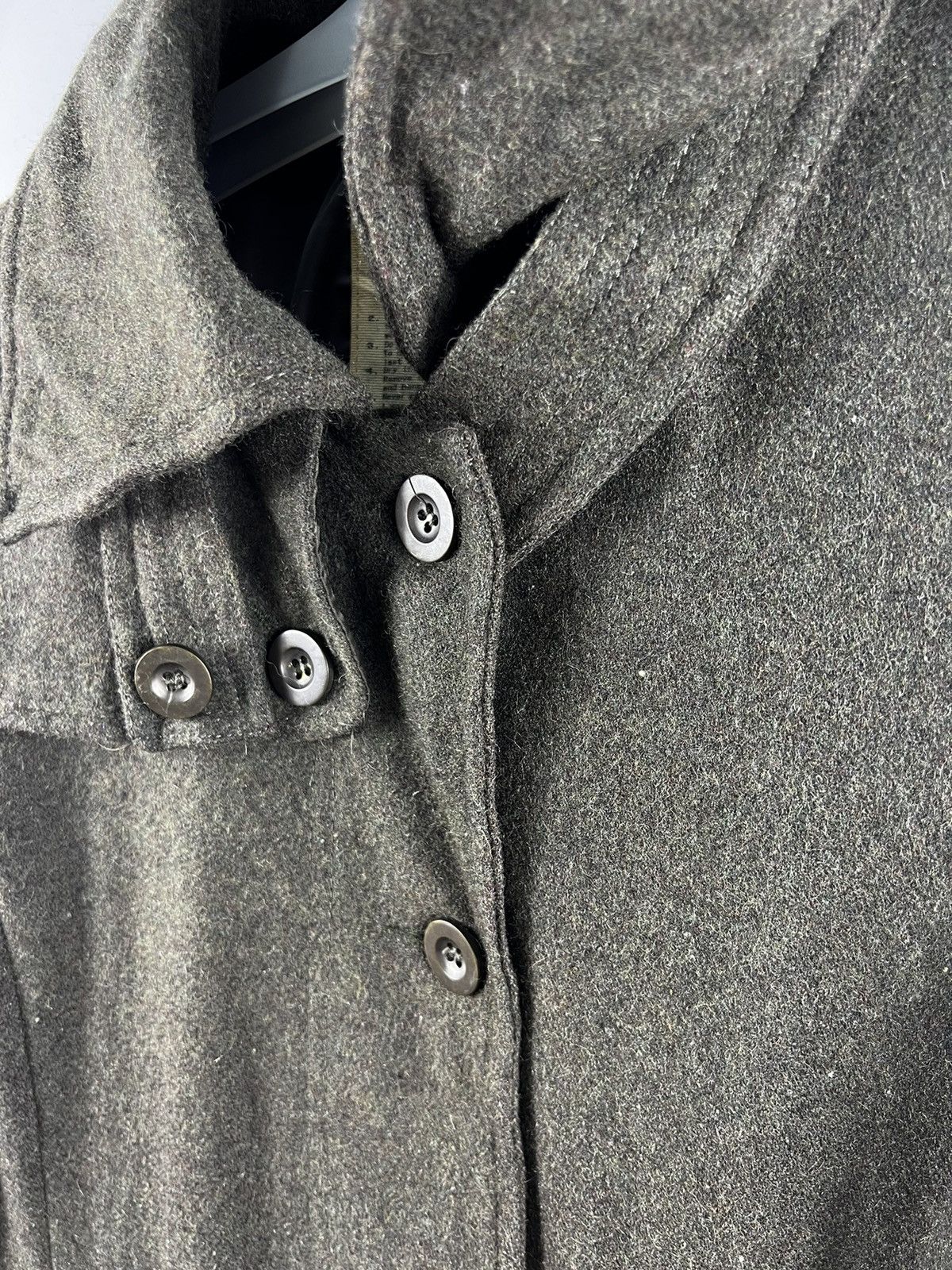Japanese Brand ❤️‍🔥⚜️ G.O.A ⚜️❤️‍🔥 Minimalist Wool Long Trench Coat Size ONE SIZE - 6 Thumbnail